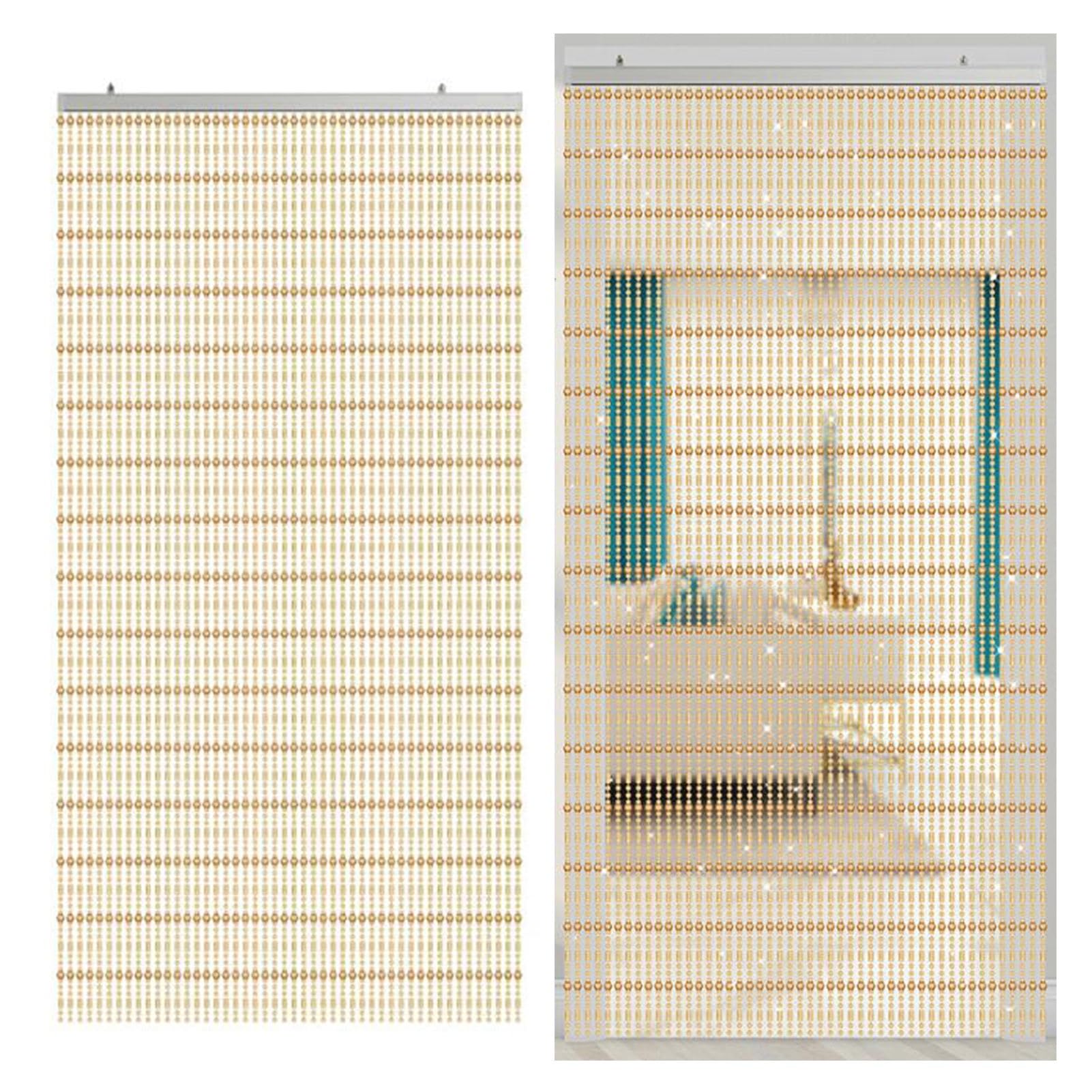 Vnook Beaded Curtain For Doorways,Decorative Divider Screen,Handmade Hanging Door Beads for Living Room, Bedroom, Office, Parties, Wedding(80x200cm)