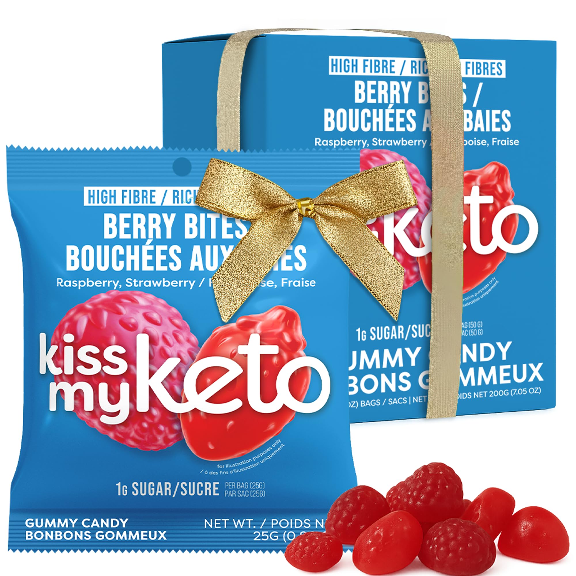Amazon.com : Kiss My Keto Sugar Free Gummies, Berry Bites 8-Pack