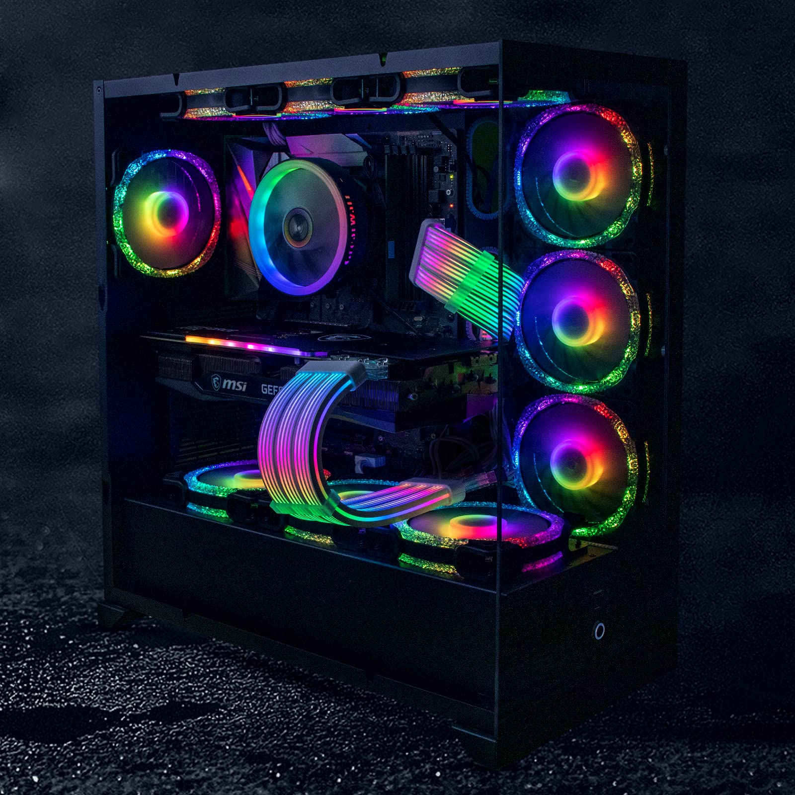 Sirlyr RGB PSU-kabels, Full White ARGB GPU Voedingskabel