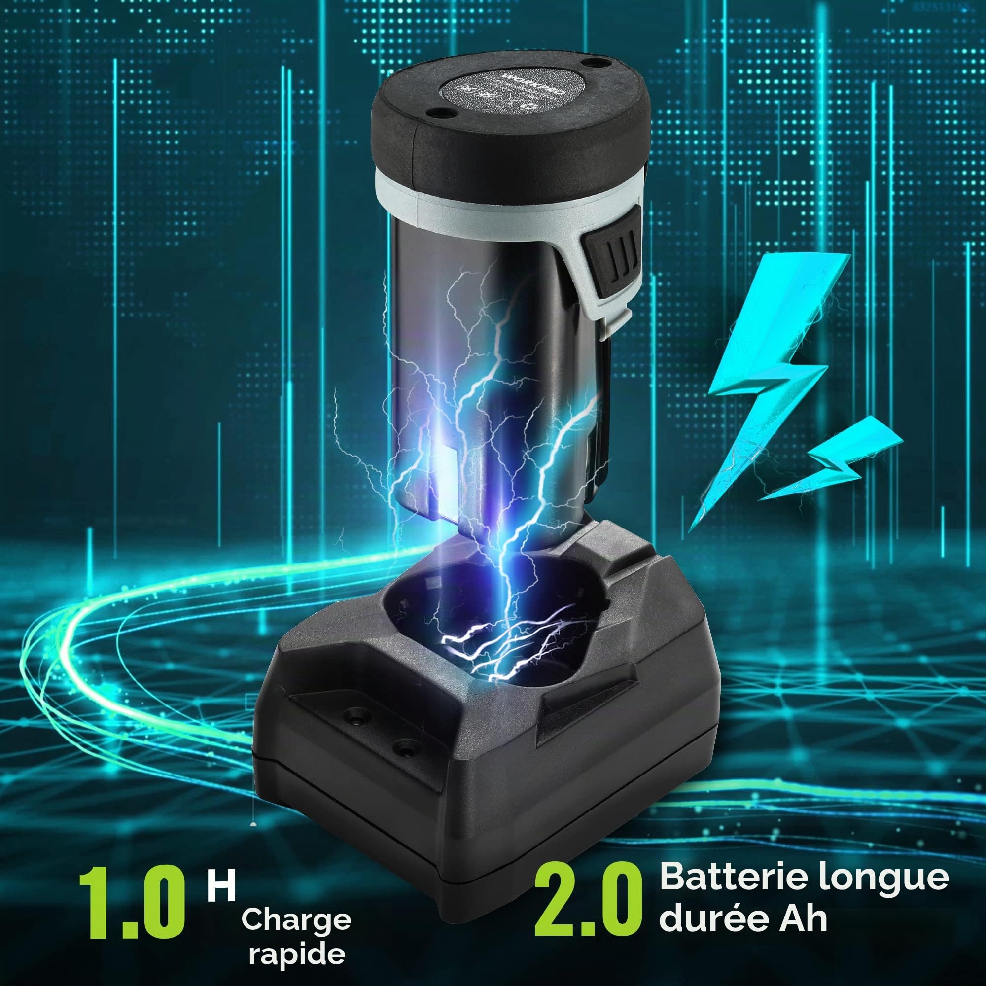 WORKPRO Clé à Cliquet Sans Fil 12V, 3/8" avec 9 Accessoires