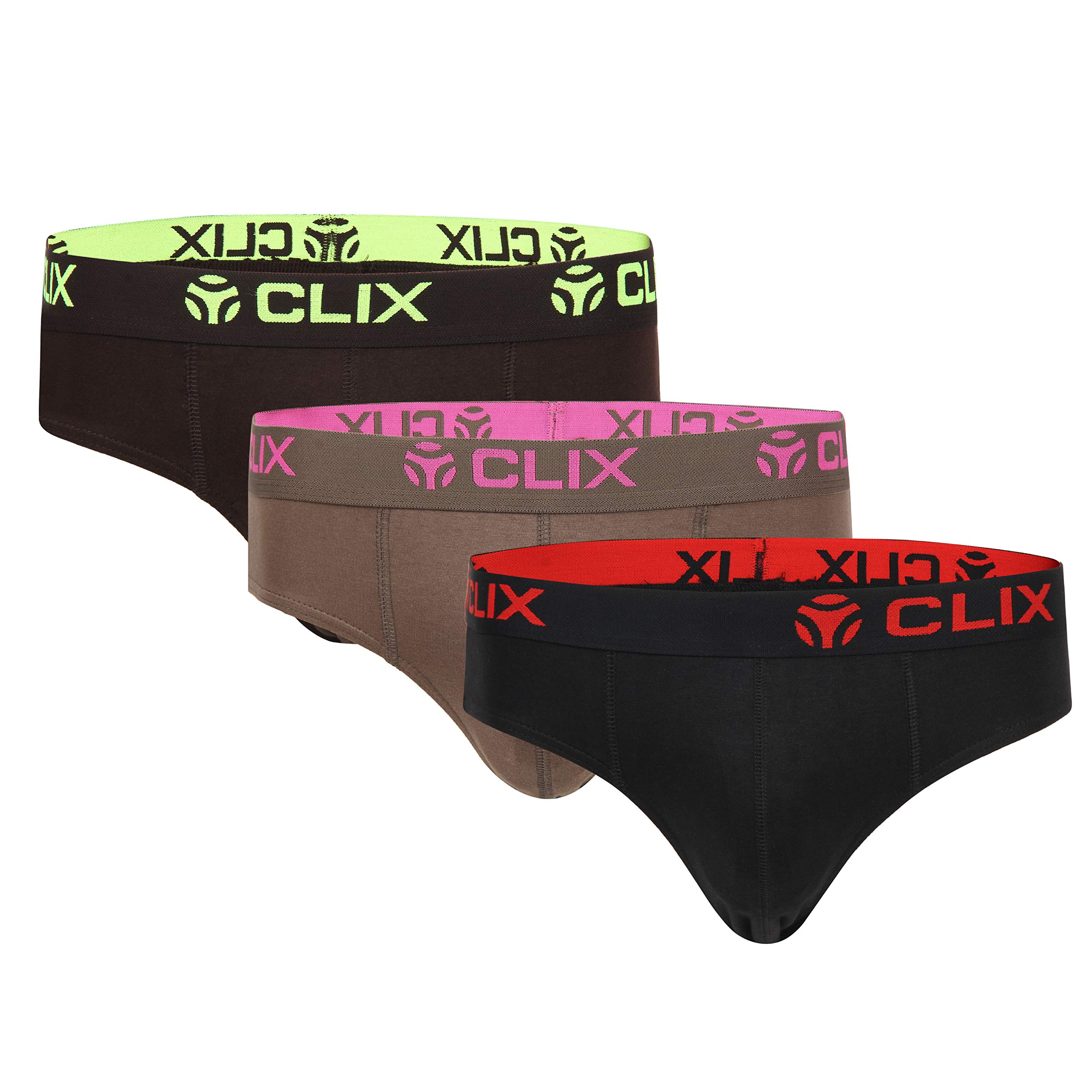 clix duofit Mens Brief - 90 cms Pack of 3 (Black:Sand:Brown)-picture-23