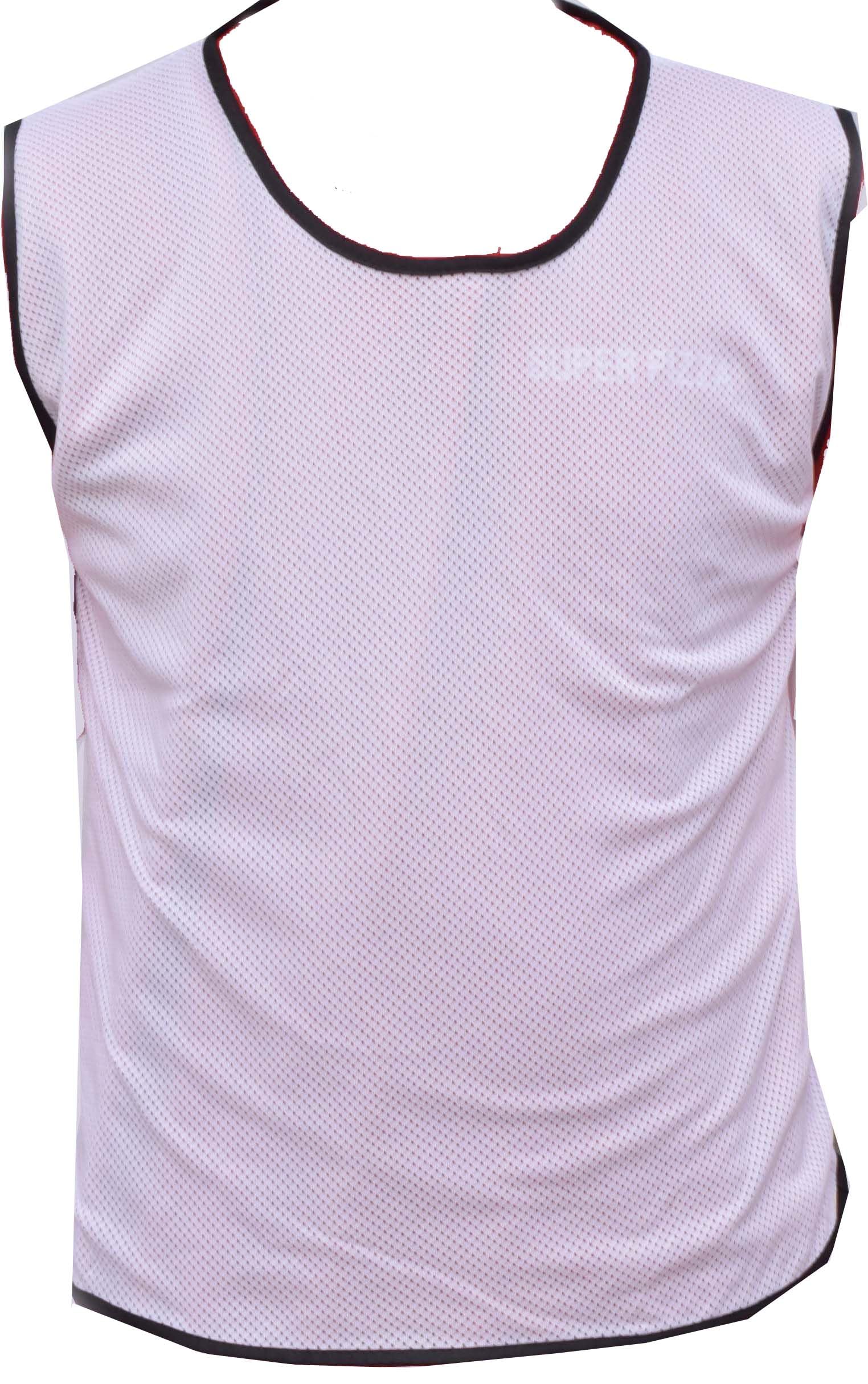 PROSTYLE SPORTS Football Training Bibs Football Netball Rugby Hockey Cricket Pack of 10 (white, Youth(Small to Medium))