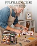 Rolife DIY Miniature House Kit 1:18 Coffe&Bar Dollhouse Diorama Model, Build Mini House Building Kit with LED Light Hobby Crafts for Adults Gift for Him Her (Tipsy Restaurant)