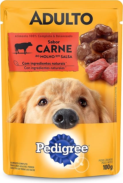 Ração Úmida Pedigree Sachê Carne ao Molho para Cães Adultos 100 g