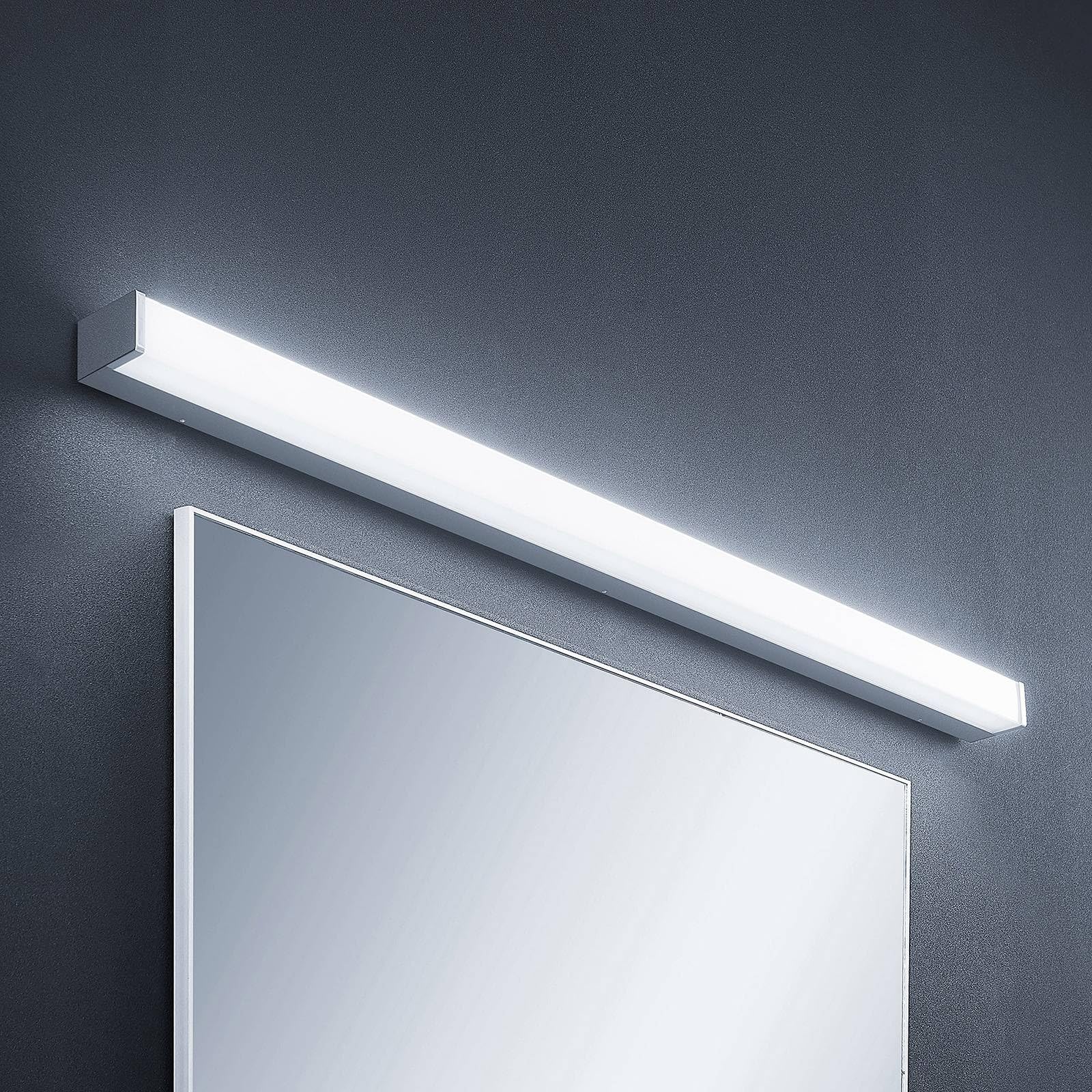 Lindby LED Wandleuchte, Wandlampe Bad Klea (spritzwassergeschützt (Modern) in Chrom aus Aluminium (1 flammig) - Wandleuchten Spiegelleuchte Badezimmer Wandbeleuchtung Badezimmerleuchte
