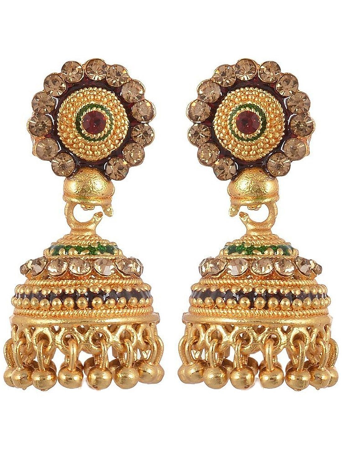 Jewelstone Gold Plated Handmade Jhumka/Jhumki Earrings Gift for Girl or Women Party (B01FM9URHY) Amazon Price History, Amazon Price Tracker