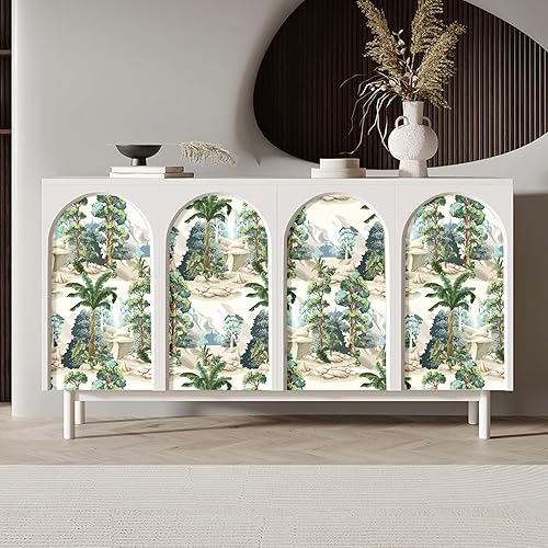 Miniatura 8 de Blooming Wall DPYC21 - Papel tapiz de pared autoadhesivo extraíble con diseño de río y rocas, diseño retro