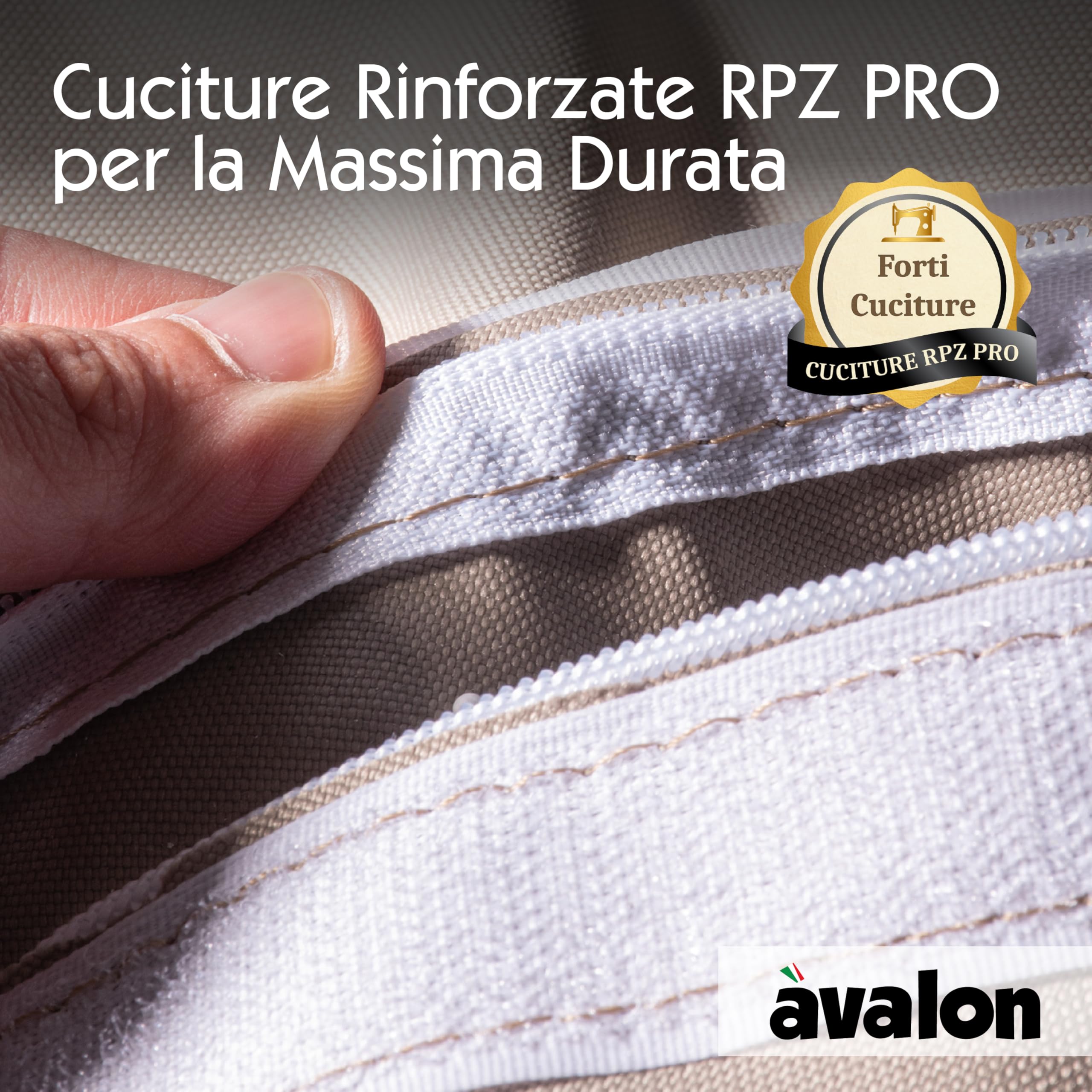 Avalon - Puff Poltrona Sacco Pera Deluxe Grande Sfoderabile, Pouf Sacco di Qualità Sartoriale, Bean Bag per Sedersi Ergonomico, Tessuto Antistrappo Impermeabile, Made in Italy(70x130cm-Petrol)