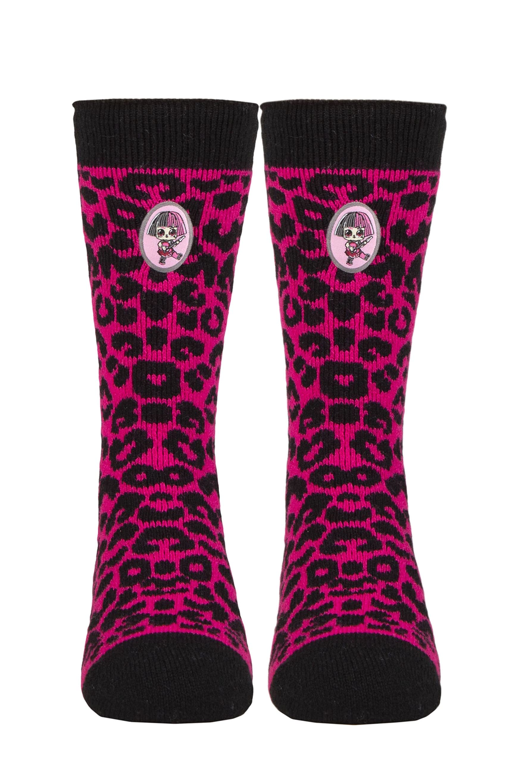 Heat Holders Black / Pink Sockshop Kids Lol Surprise 1.6 Tog Lite Thermal Socks Pack Of 1 Black/Pink 12.5-3.5