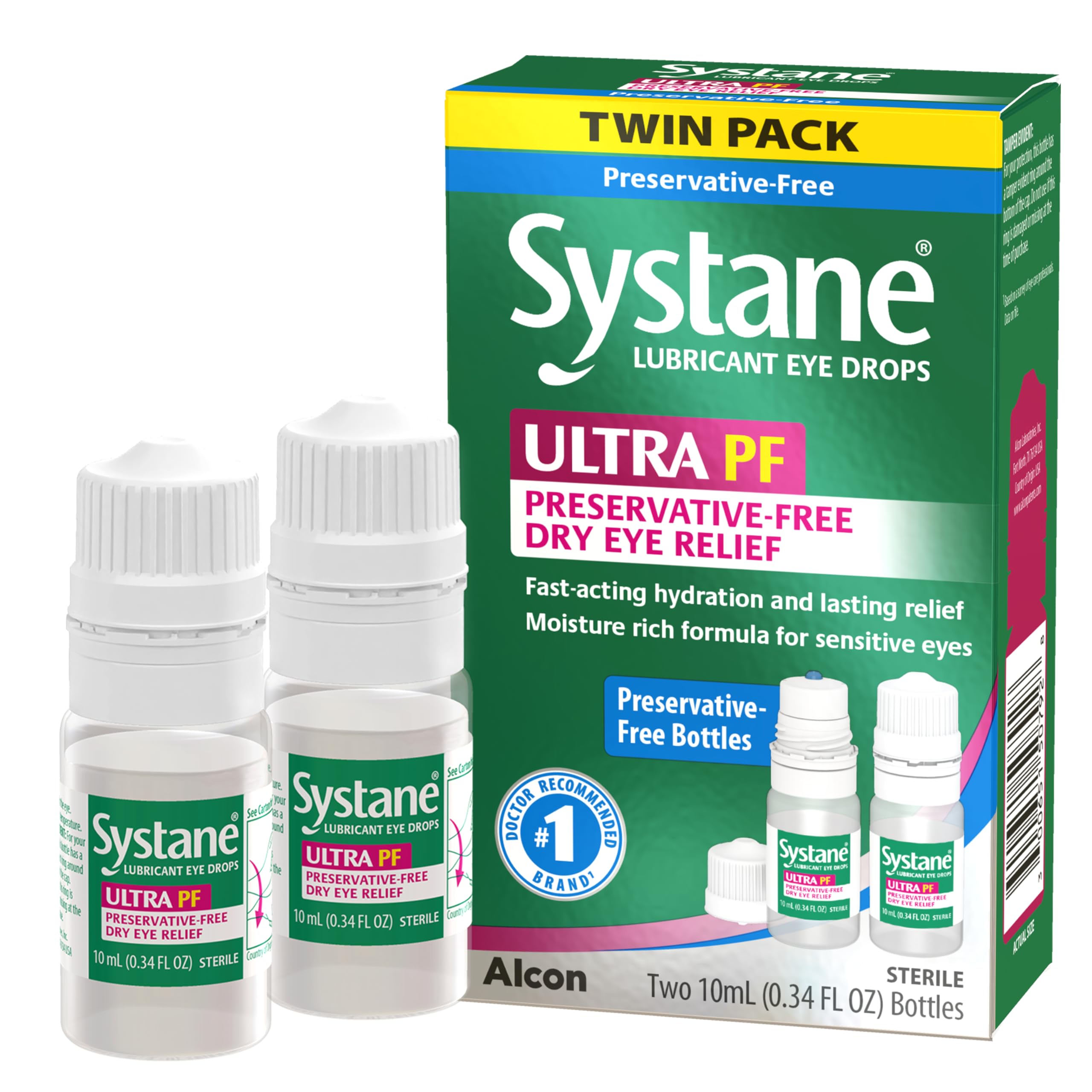 Systane Ultra Multi-Dose Preservative-Free Eye Drops Twin Pack (2x10ml)