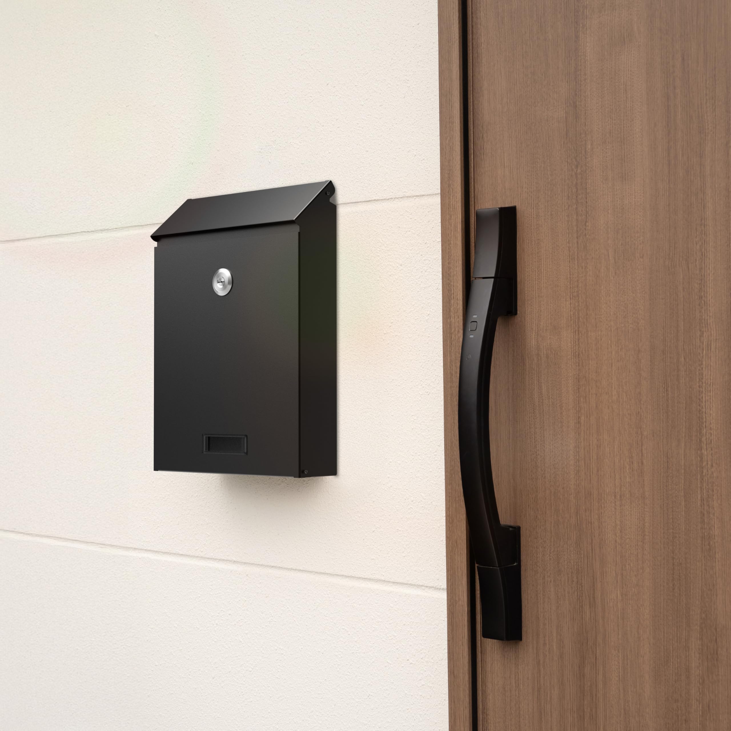 4gardenz Wandbrievenbus Met Veilig Slot - Brievenbus Hangend Staal - Antraciet