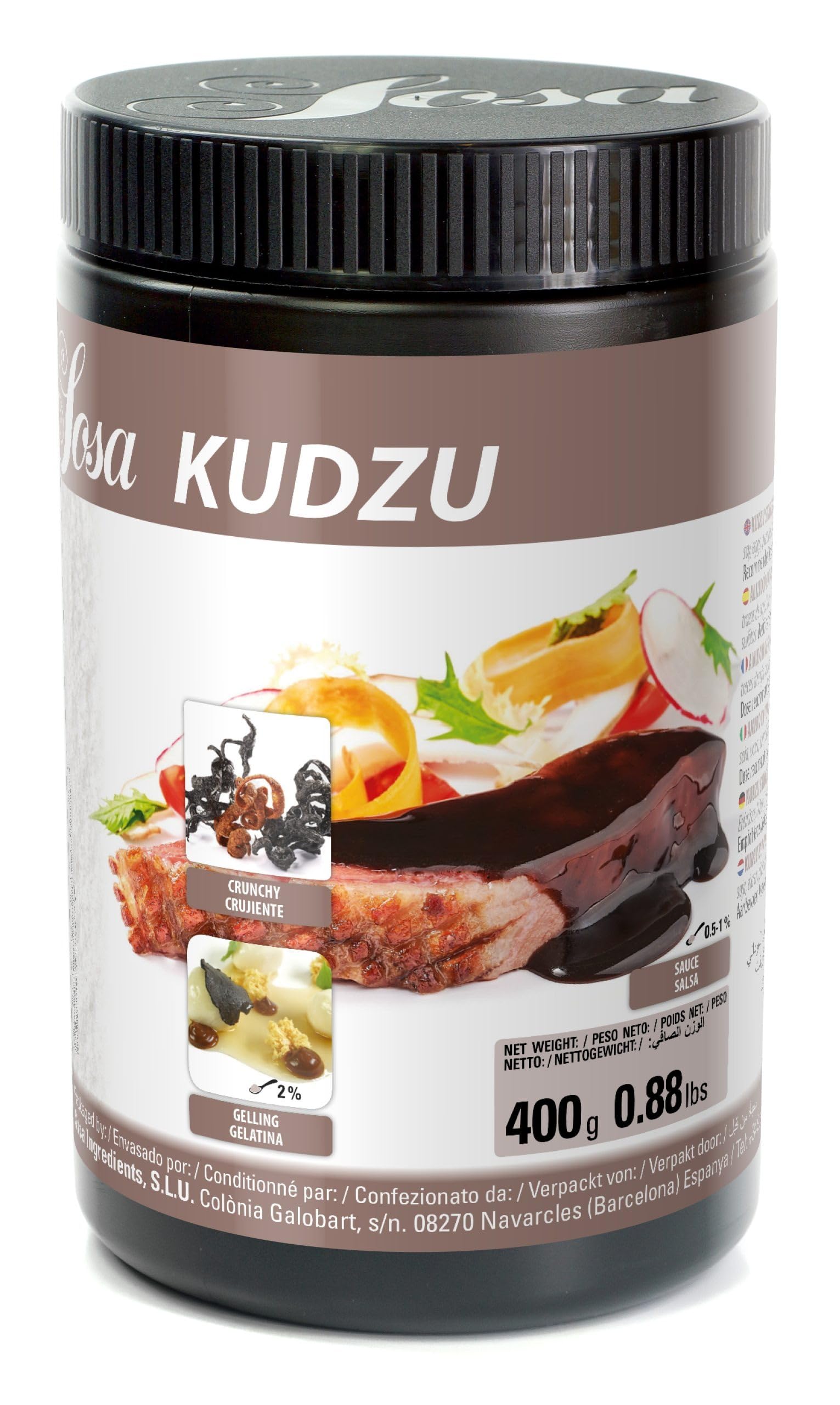 SOSA KUDZU - Espesante para textura gelatinosa translúcida - Uso alimentario - Bote 400grs