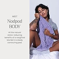 Vista 3 de nodpod Body - Manta compacta con peso patentada de 6.5 libras, perfecta para relajación, dormir y viajar, relleno de cuentas de vidrio, lavable a