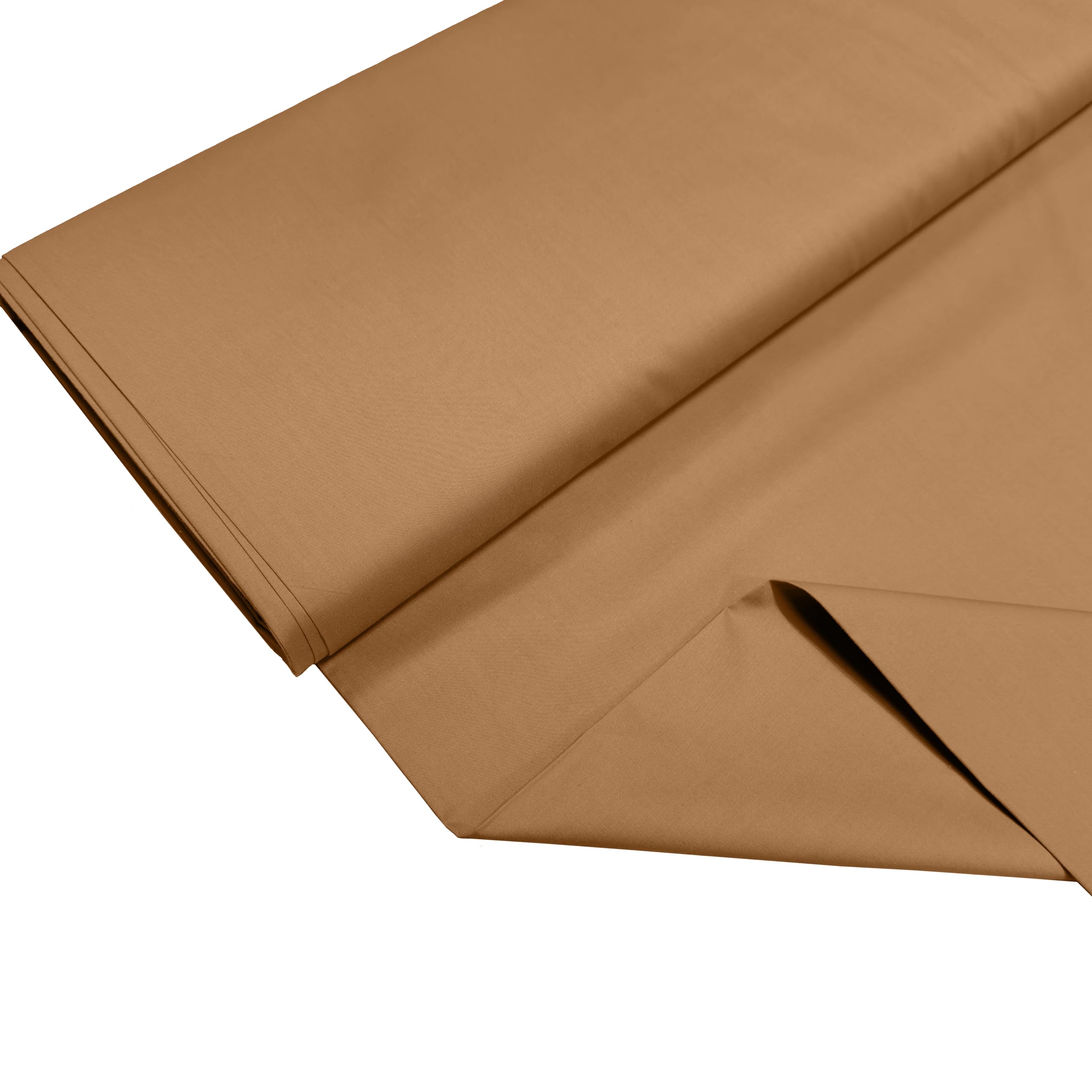 100% Cotton Percale Fabric – 200 Thread Count, 120 GSM, Breathable & Durable Material for Bedding, Quilting & Sewing - 300cm x 112cm (Biscuit)