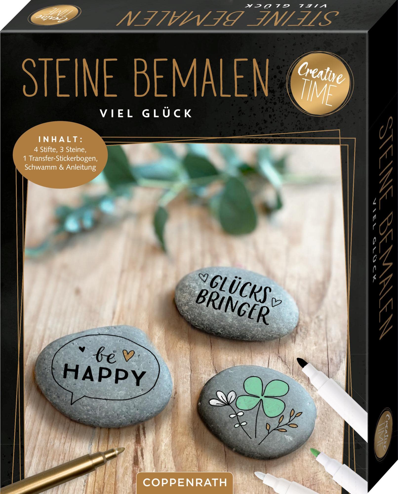 Creative Time Steine bemalen Viel Glück