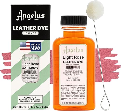 Miniatura 67 de Angelus Tinte para cuero – Tinte flexible para cuero para zapatos, botas, bolsos, manualidades, muebles y más, 3 onzas, Dauber incluido (marrón)
