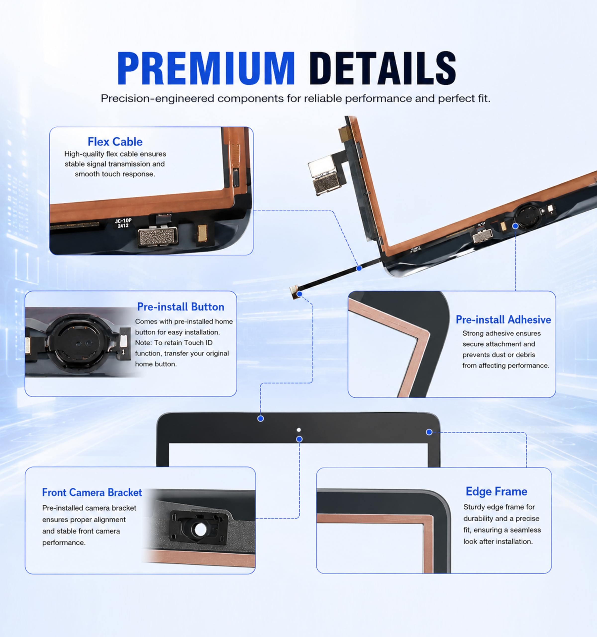 Amazon.com: for iPad 7th/8th Generation(7 8 Gen) Glass Screen