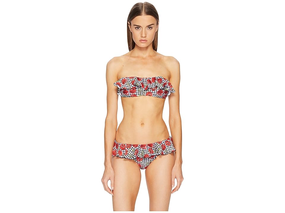 

Moschino Cherry Print Ruffle Bikini (Turquoise) Women's Swimwear Sets