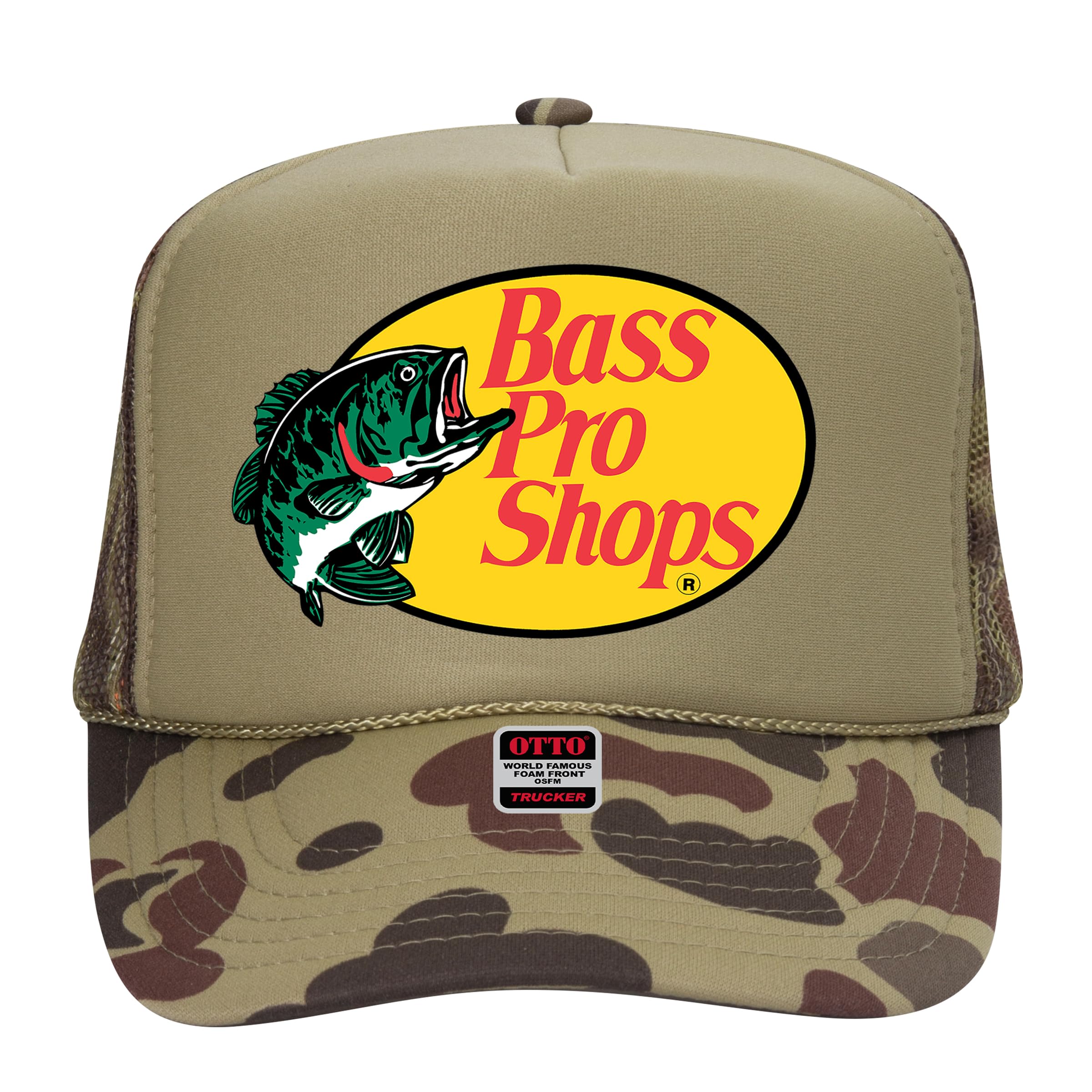 Timeless Apparel CoBass Original Fishing Pro Foam Trucker Hat - Vintage Graphic Snapback Hat for Men and Women