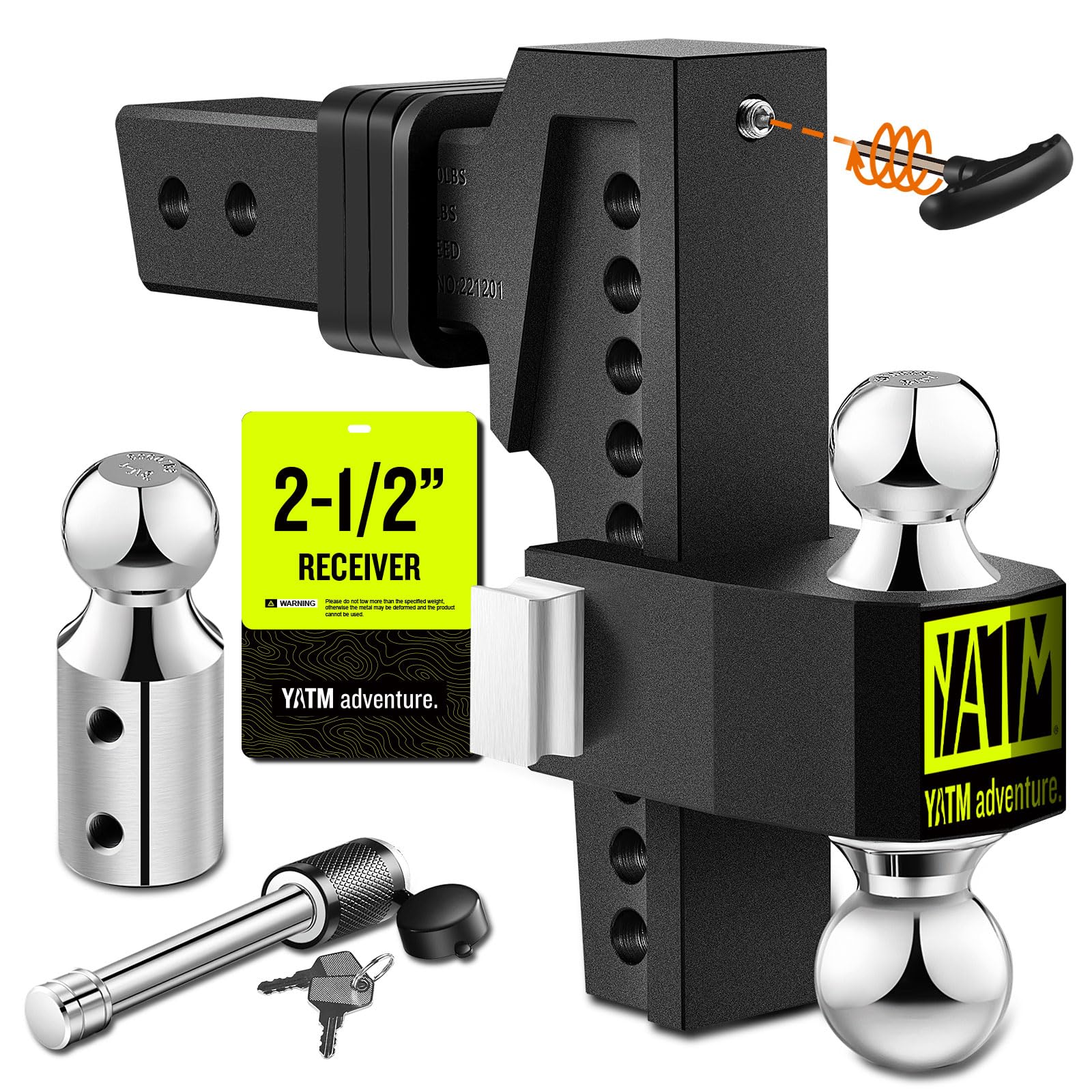 YATM Adjustable Hitches Fits 2 5 Receiver 8 Drop Rise Replaces Tri yatm-adjustable-hitches-fits-2-5-receiver-8-drop-rise-replaces-tri