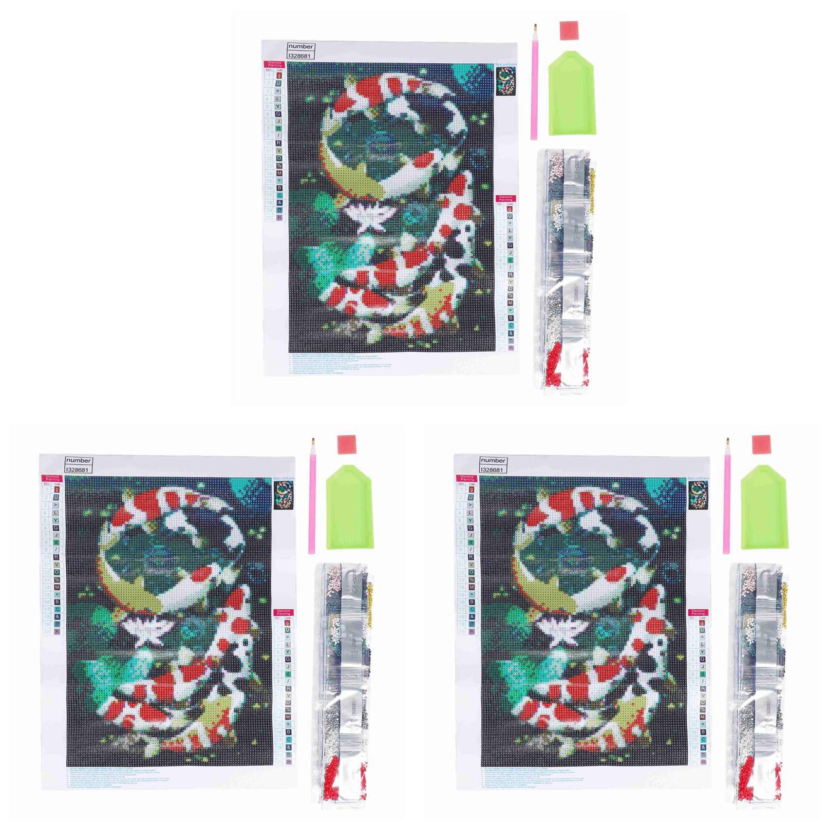Hndhbfgrt 3X 5D Art Painting Full Kits Embroidery Home Decors