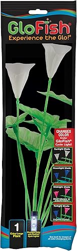 GloFish 19272 Planta verde extragrande que cambia de color