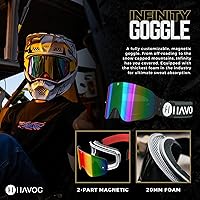 Vista 2 de Havoc Racing Magnetic Frameless Goggles - For Motocross, Dirt Biking, Snowboarding, ATV, & UTV - UV Blocking Anti-Fog Goggles