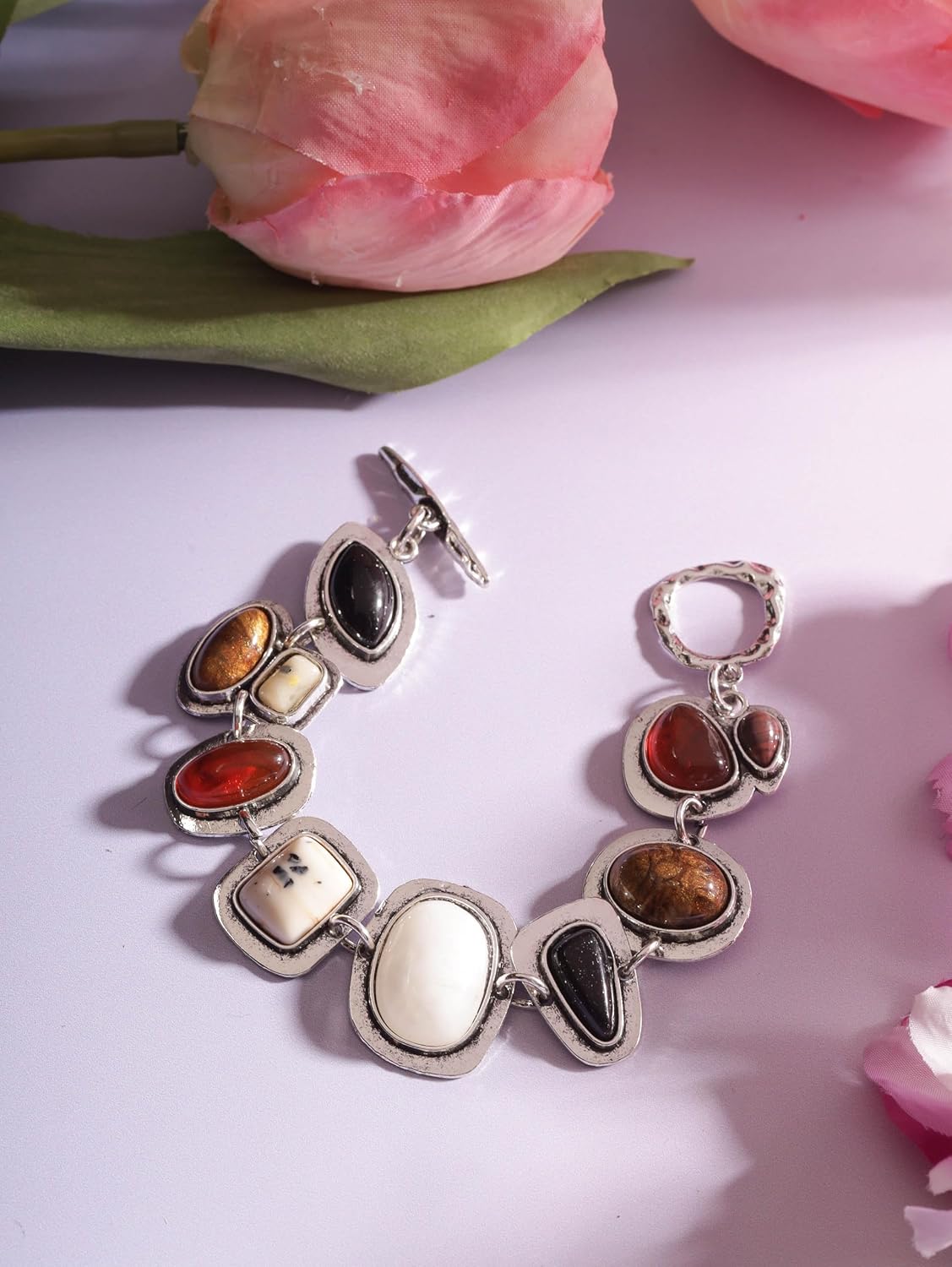 MINACHI Geometric Metal Stone Bracelets, Trendy Personality Jewelry for Women - Image 5