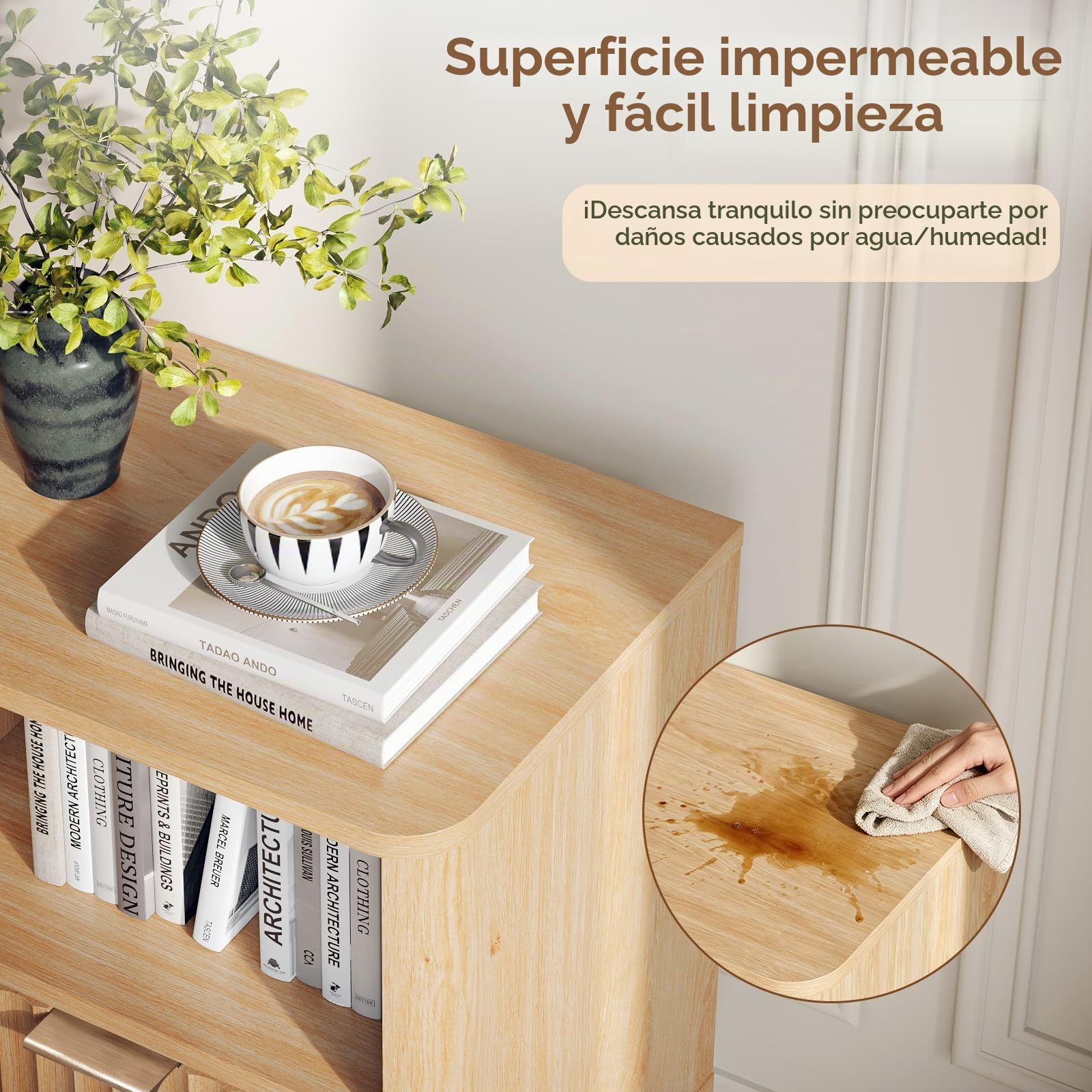 Bonnlo Mesita de Noche con Patas Madera, Mesilla de Noche 40x30x56 cm, Soporta 25 kg, Cajón Suave y Estantería Abierta, Resistente al Agua, Ideal para Dormitorios Pequeños, Color Roble