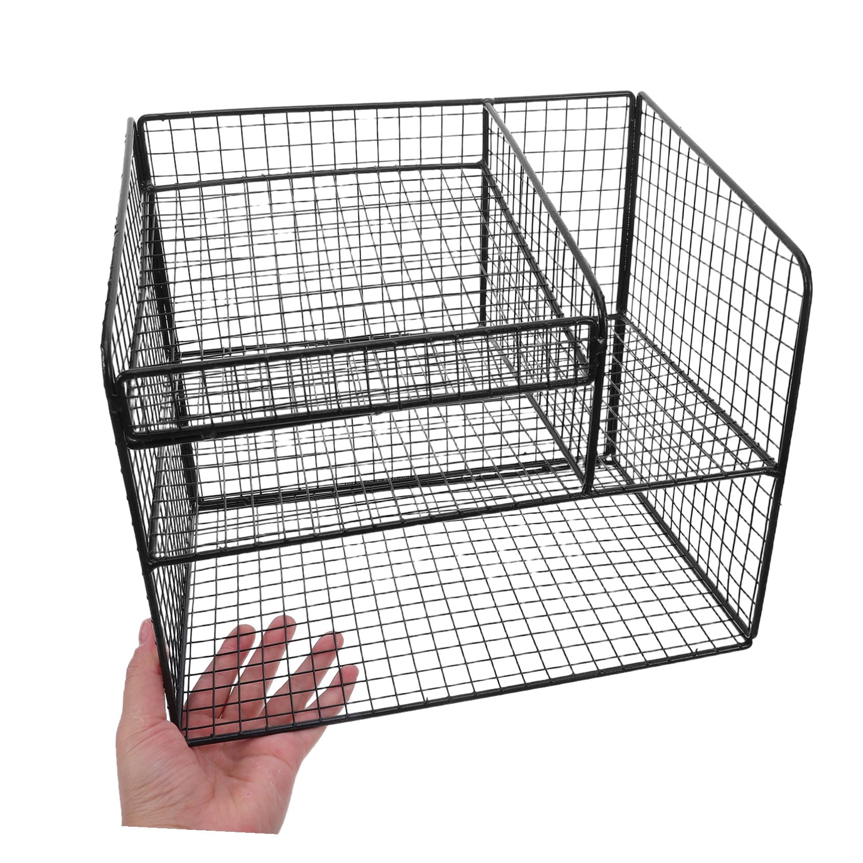 Artibetter Rack de stockage téléphonique plateau de document phone stand for desk bac à lettre rack de documents Organisateur de bureau organisateur de fichiers de bureau bac à fichier Black