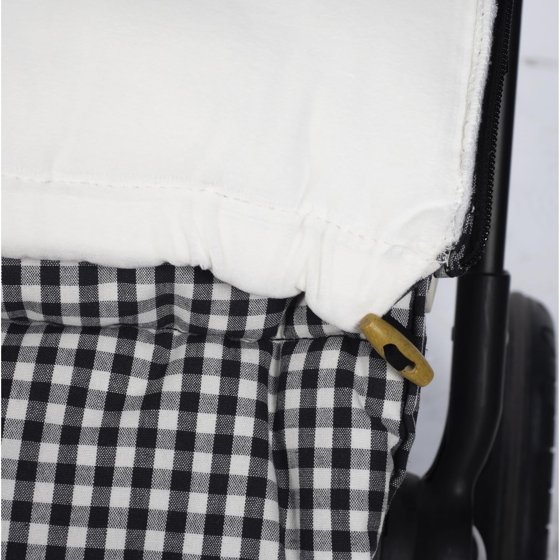 Saco silla invierno I Love Vichy de Walking Mum (Negro)