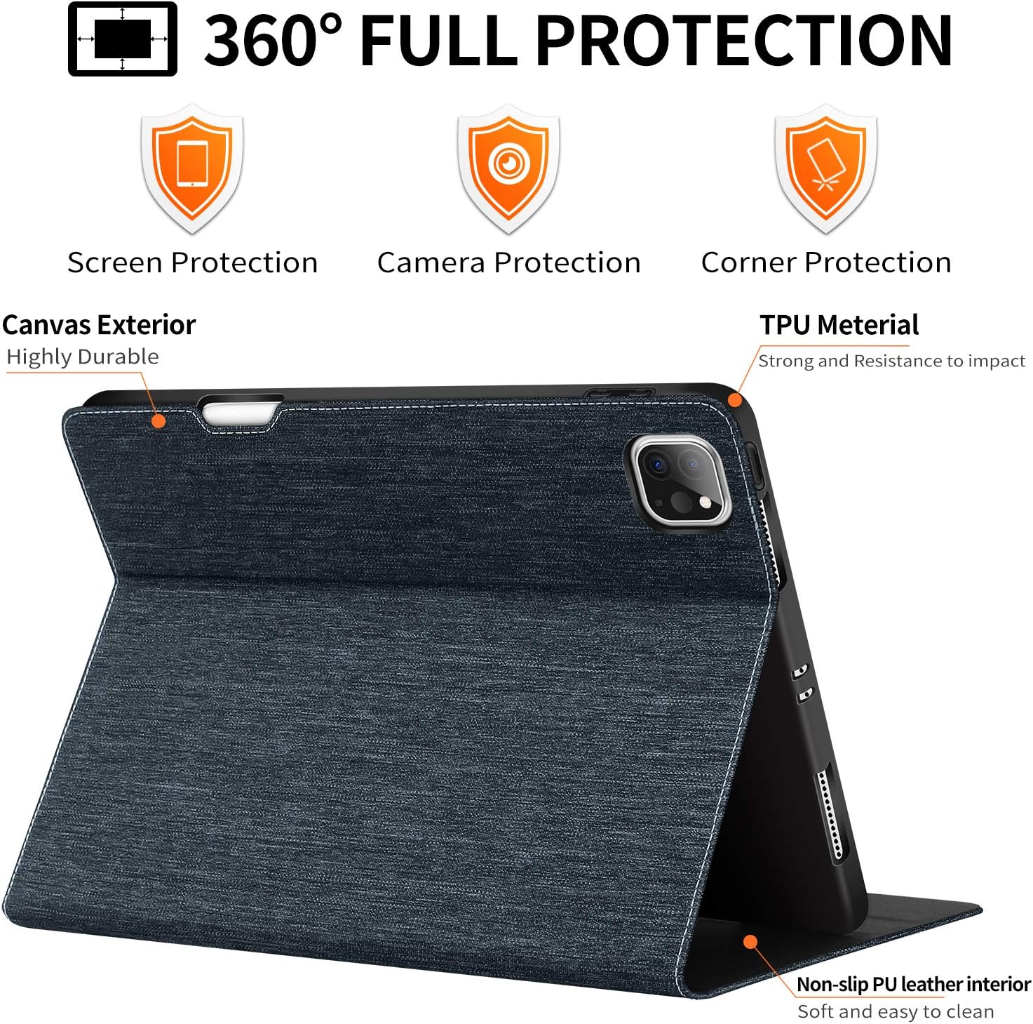 Best Promo iPad Pro 11 Case 3rd/2nd/1st Generation Case 2021/2020/2018 with Pencil Holder Multi-Angle Smart Cover for iPad Pro 11inch Support 2nd Gen Pencil Charging Flash Deals - 50% OFF iPad Pro 11 Case 3rd/2nd/1st Generation Case 2021/2020/2018 with Pencil Holder Multi-Angle Smart Cover for iPad Pro 11inch Support 2nd Gen Pencil Charging