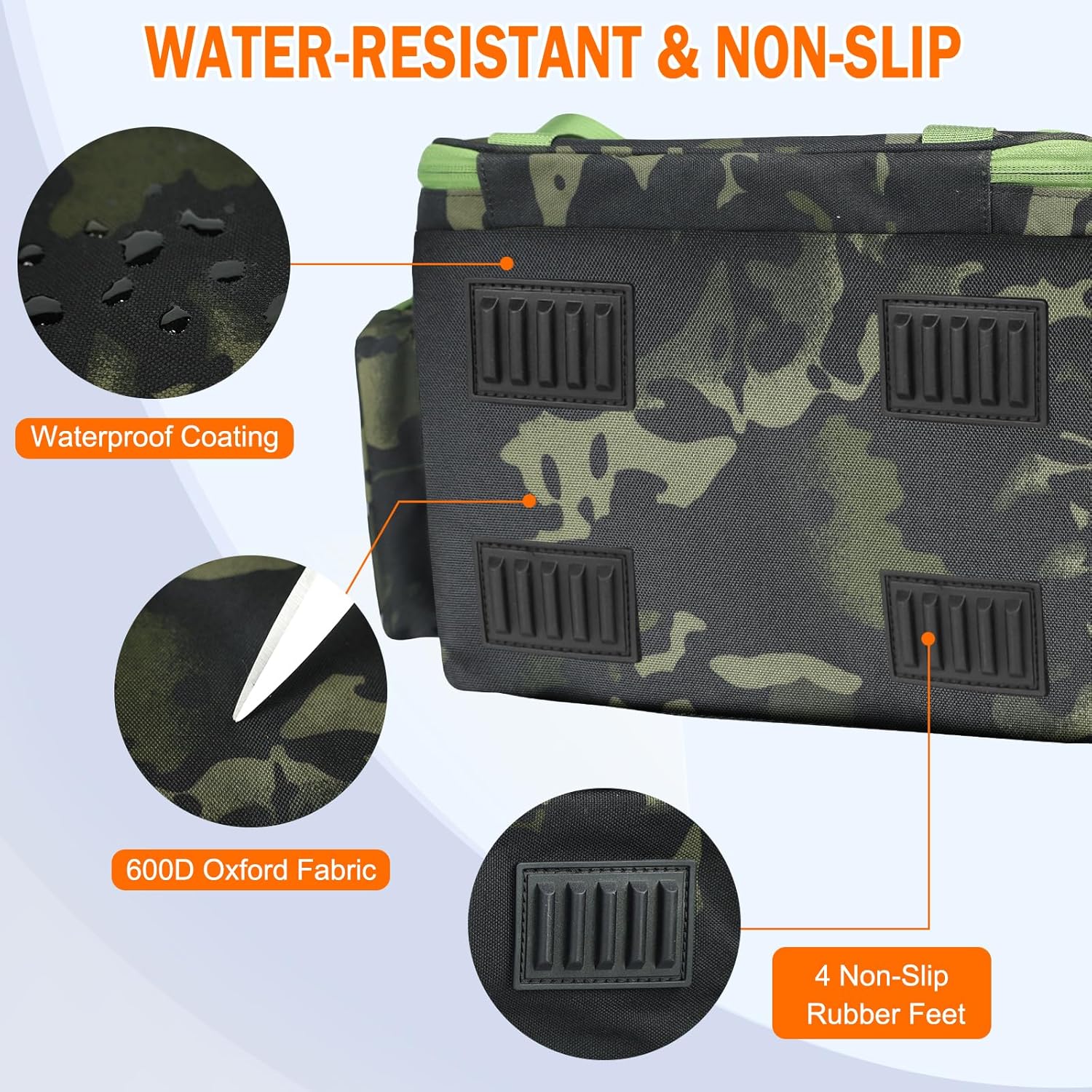 AYAMAYA Fishing Backpack, 40L Tackle Backpack with Rod Holders & 2 Tackle Trays, Large Water-resistant Fishing Bag Equipments