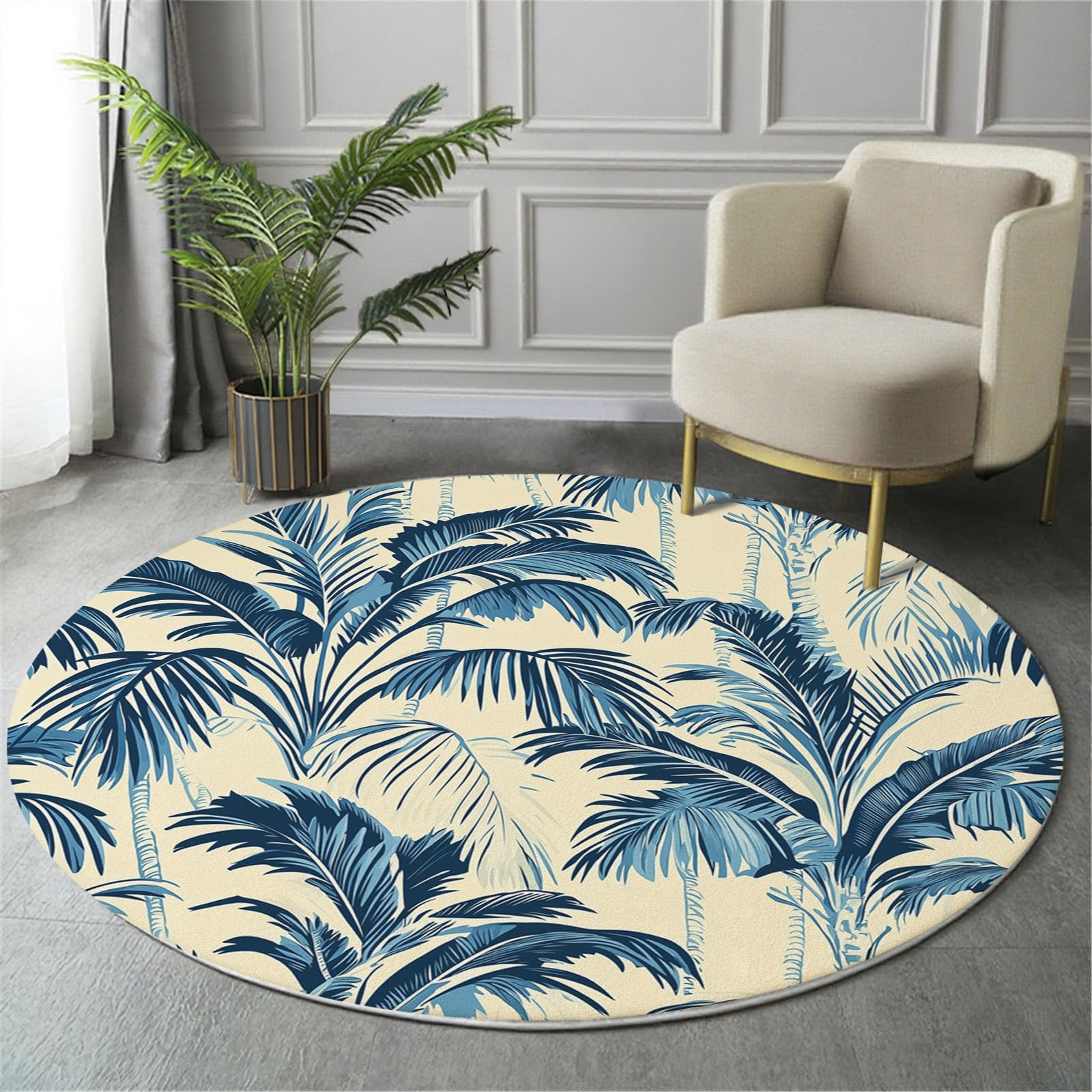 Tapis rond vert lavable pour sublimer le salon ou la cuisine