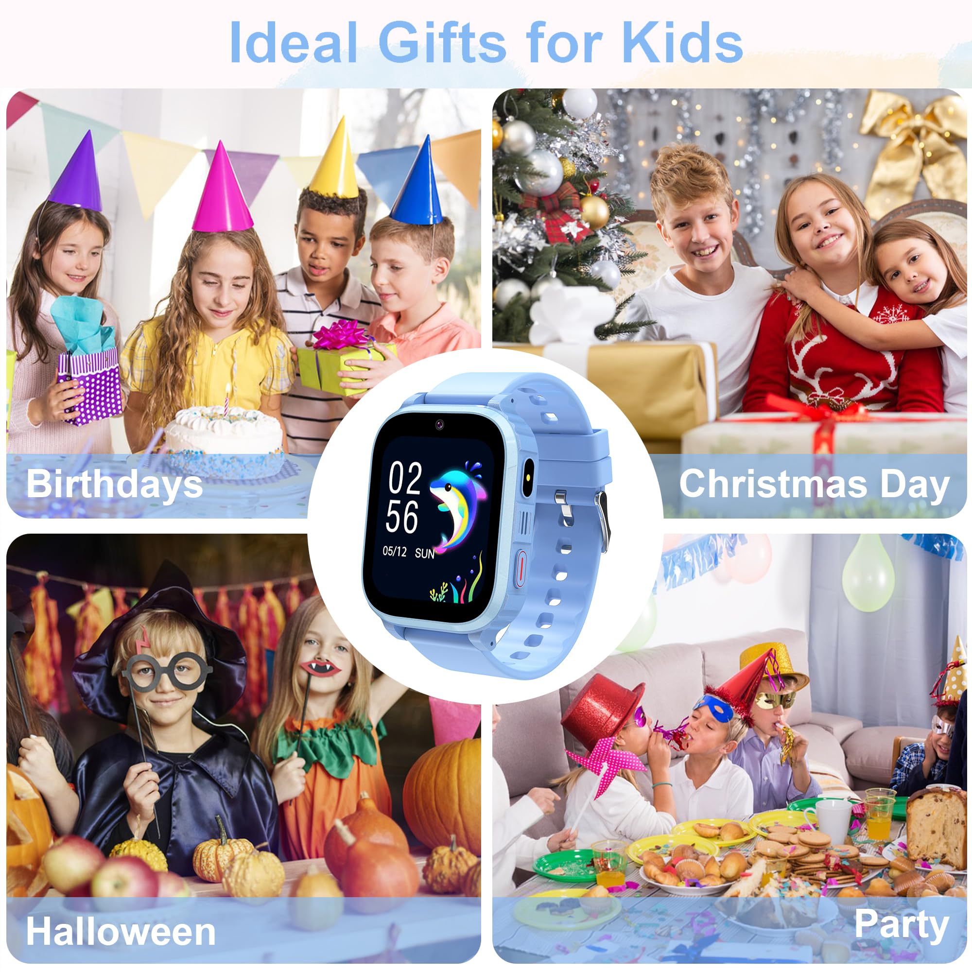 Smartwatch Bambini GPS, Orologio Smartwatch Bambini GPS Telefono