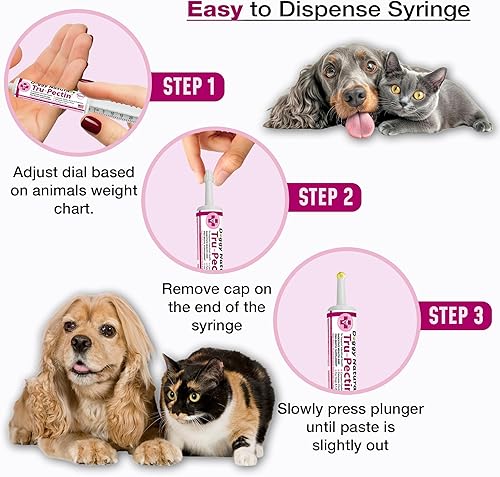 Miniatura 6 de Tru-Pectin - Pasta oral antidiarreica para perros y gatos, sabor a hígado de pollo, ayuda a reducir las heces sueltas ocasionales y la diarrea,