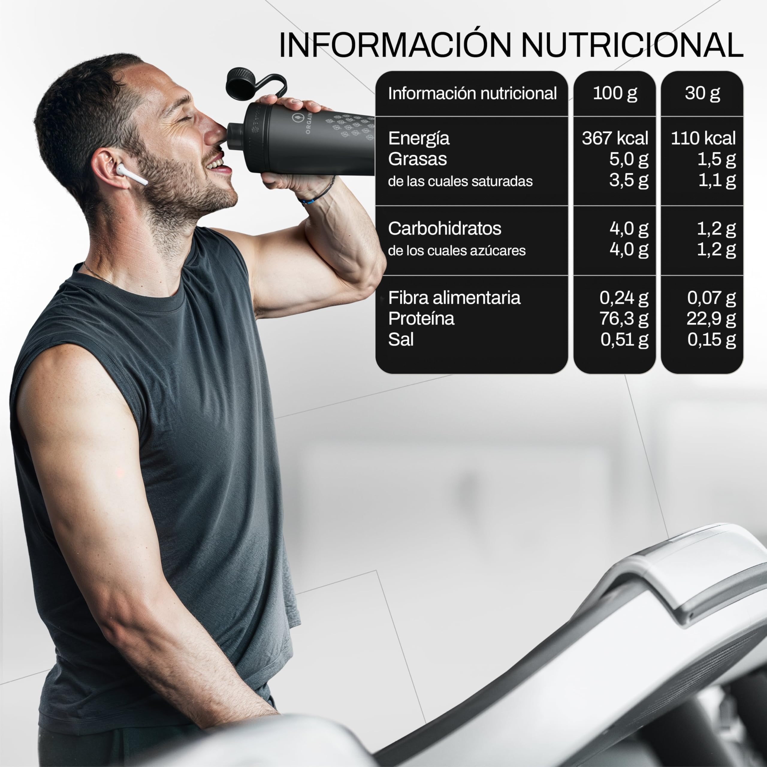 ORGAINIC Proteína de Suero de Leche - Aroma Natural - Con Aminoácidos Esenciales, No Esenciales y BCAA para Ganar y Aumentar Masa Muscular - Procesado en Frío, Sin GMO - Bolsa 1000g, Vainilla