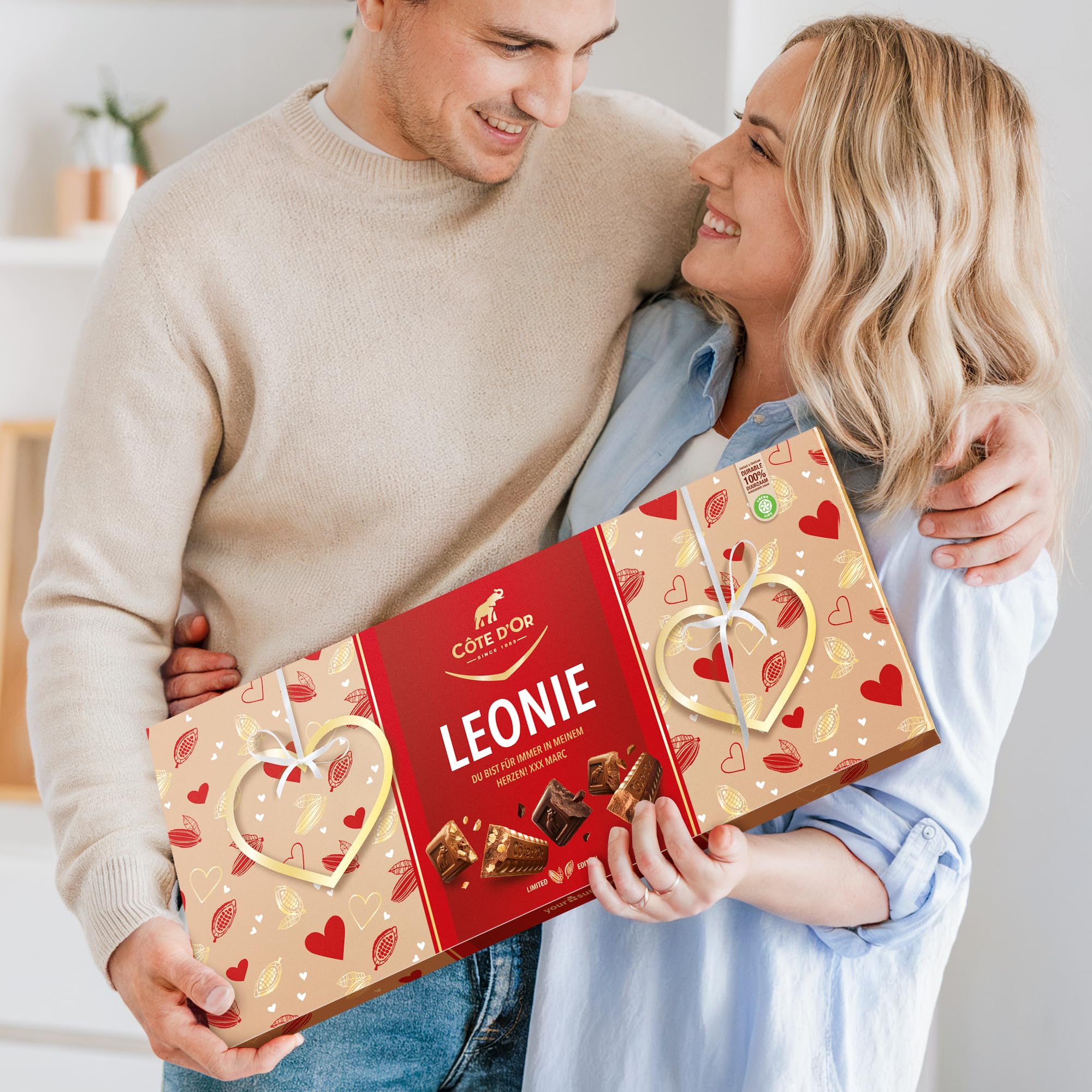 Côte d'Or Tablette Chocolat Personnalisée - Cadeau anniversaire homme & femme chocolat personnalisé avec nom et message, tablette chocolat géante à offrir