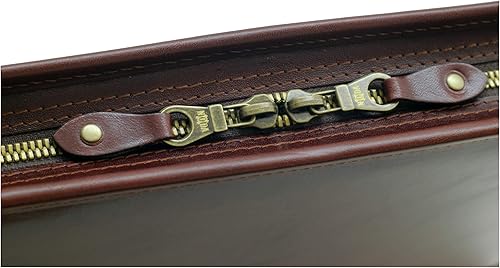 Miniatura 6 de Portafolio de cuero, planificador de cuaderno, estuche ejecutivo A4, soporte para bloc de notas de negocios, carpeta profesional de cuero con asa