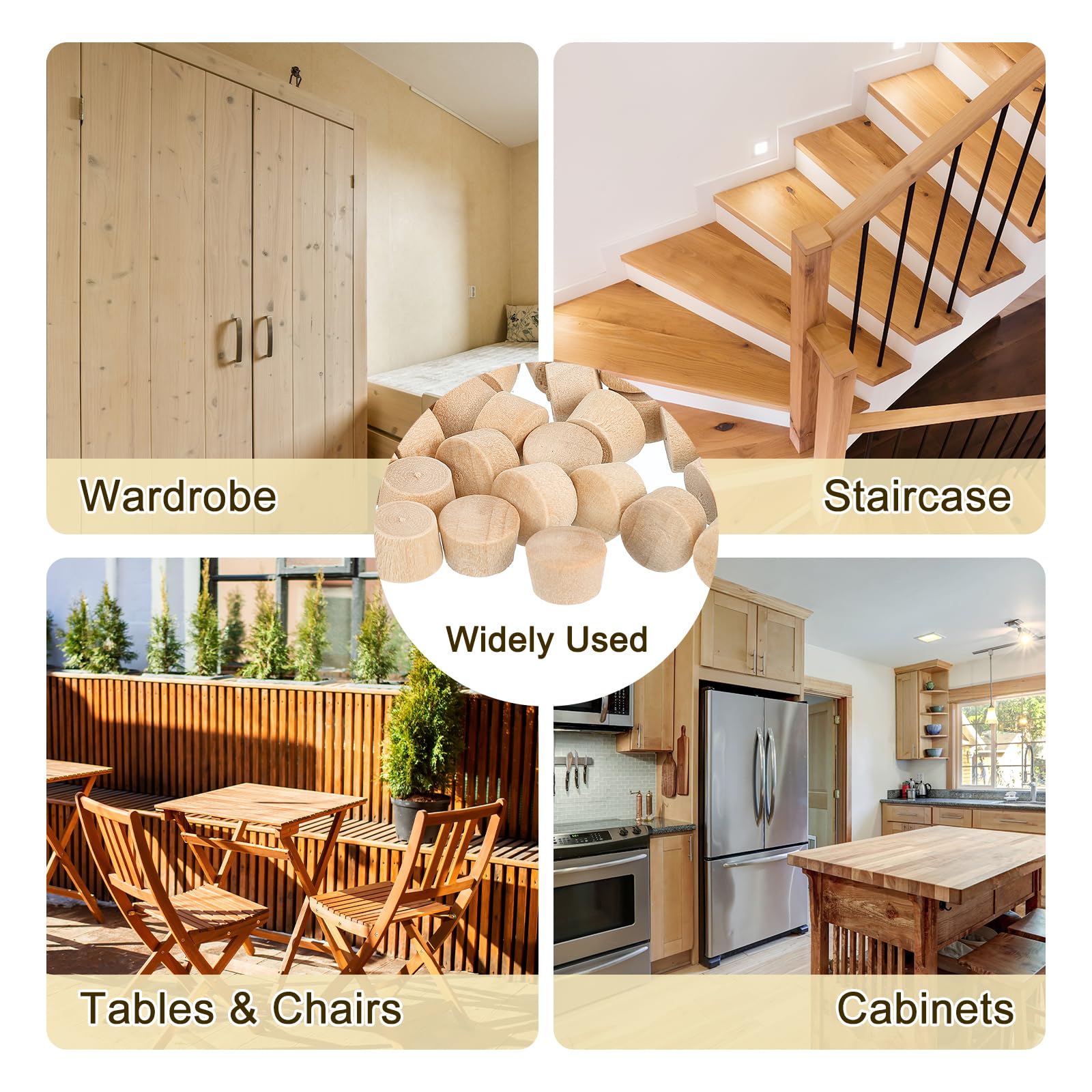 Tappo Finto In Legno Di Sawo Con Croce, 13,44