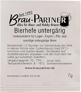 Braupartner Trockenhefe ug | Untergärige Bierhefe zum Bier brauen