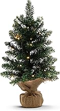 50cm (20in) Pre Lit Small Christmas Tree - Battery Operated Indoor Artificial Pine Mini Xmas Christmas Tree with 30 Warm LED Lights for Festive Home Decoration Great for Tabletop & Desk