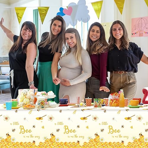 Miniatura 5 de 3 manteles y decoraciones con diseño de abejas pequeñas, manteles rectangulares de plástico desechables para niños y niñas, fiestas temáticas de