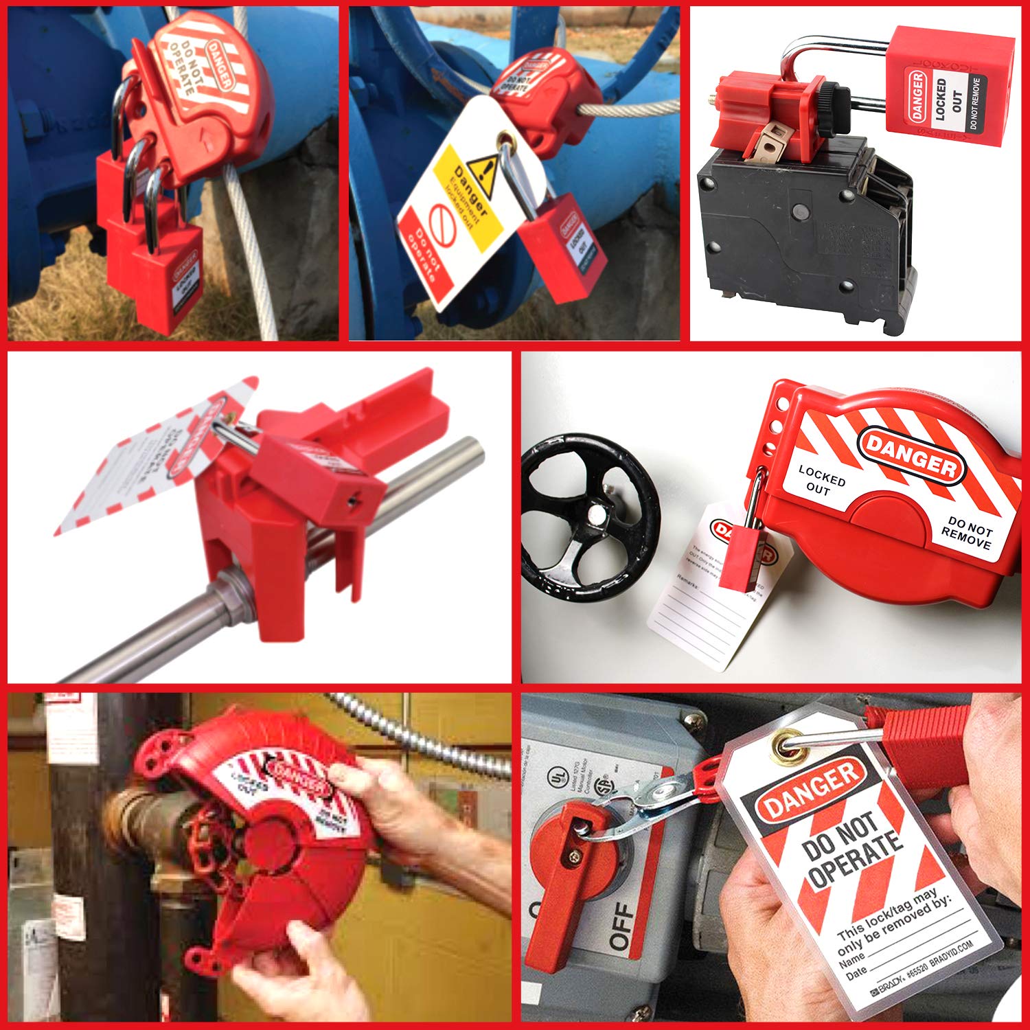 SOSAMV Lockout Tagout Kit Premium Quality Safety Padlocks, Haps
