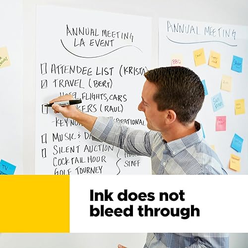 Miniatura 5 de Post-it Almohadilla de caballete súper pegajosa, 25 in. x 30 in., blanco, 30 hojasbloc, 8 almohadillaspaquete