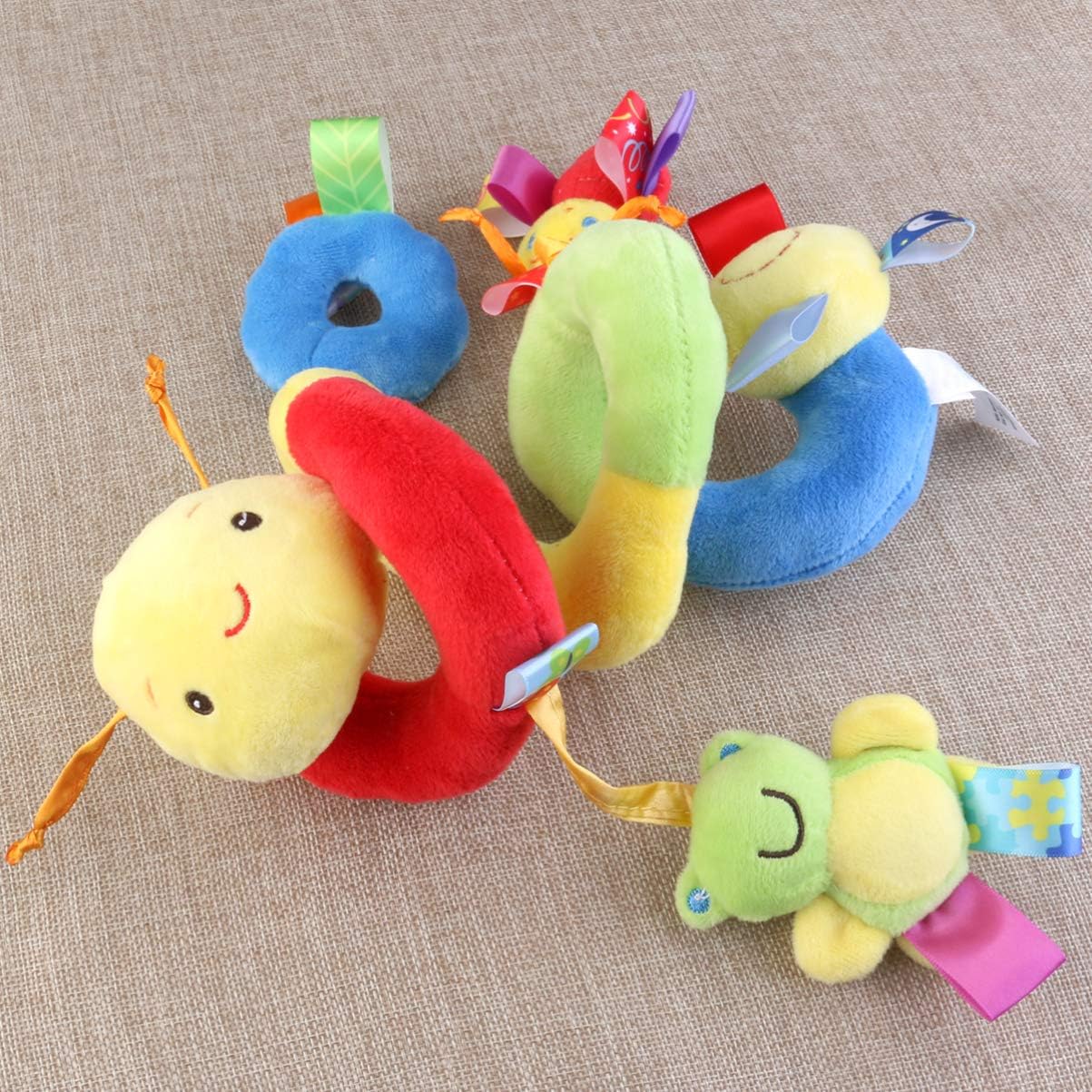 Uonlytech Baby Crib Hanging Rattles Toys, Car Seat Toy Hanging Rattles Spiral Stroller Crib Cot Toy Spiral Toy Pram Hanging for Babies Boys and Girls : Toys & Games