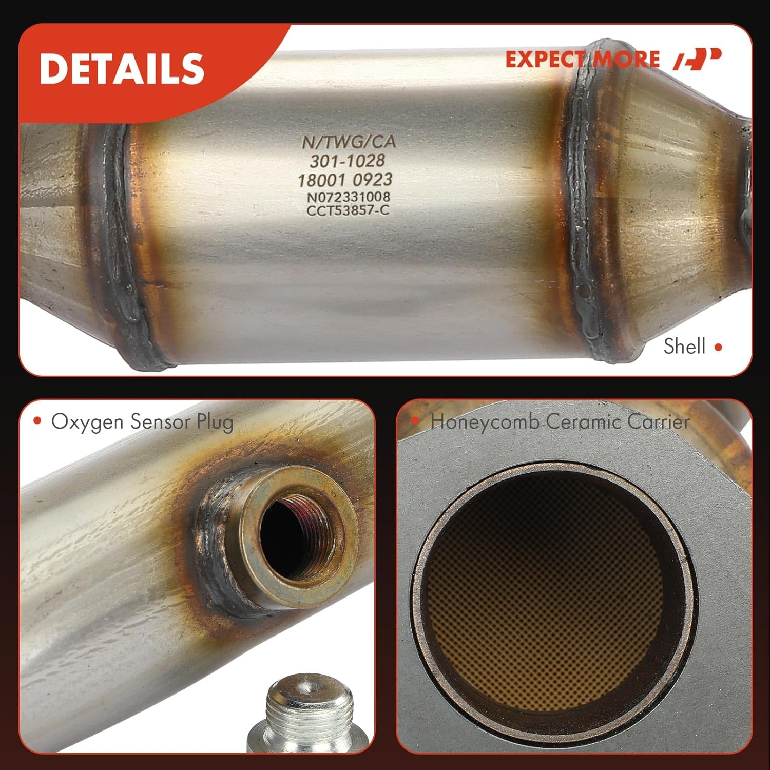 A-Premium Catalytic Converter Kit Direct-Fit Compatible with Chevrolet HHR 2008-2011, Cobalt 2008-2010 & Pontiac G5 2008-2010, 2.2L 2.4L, Automatic Transmission, EPA Compliant