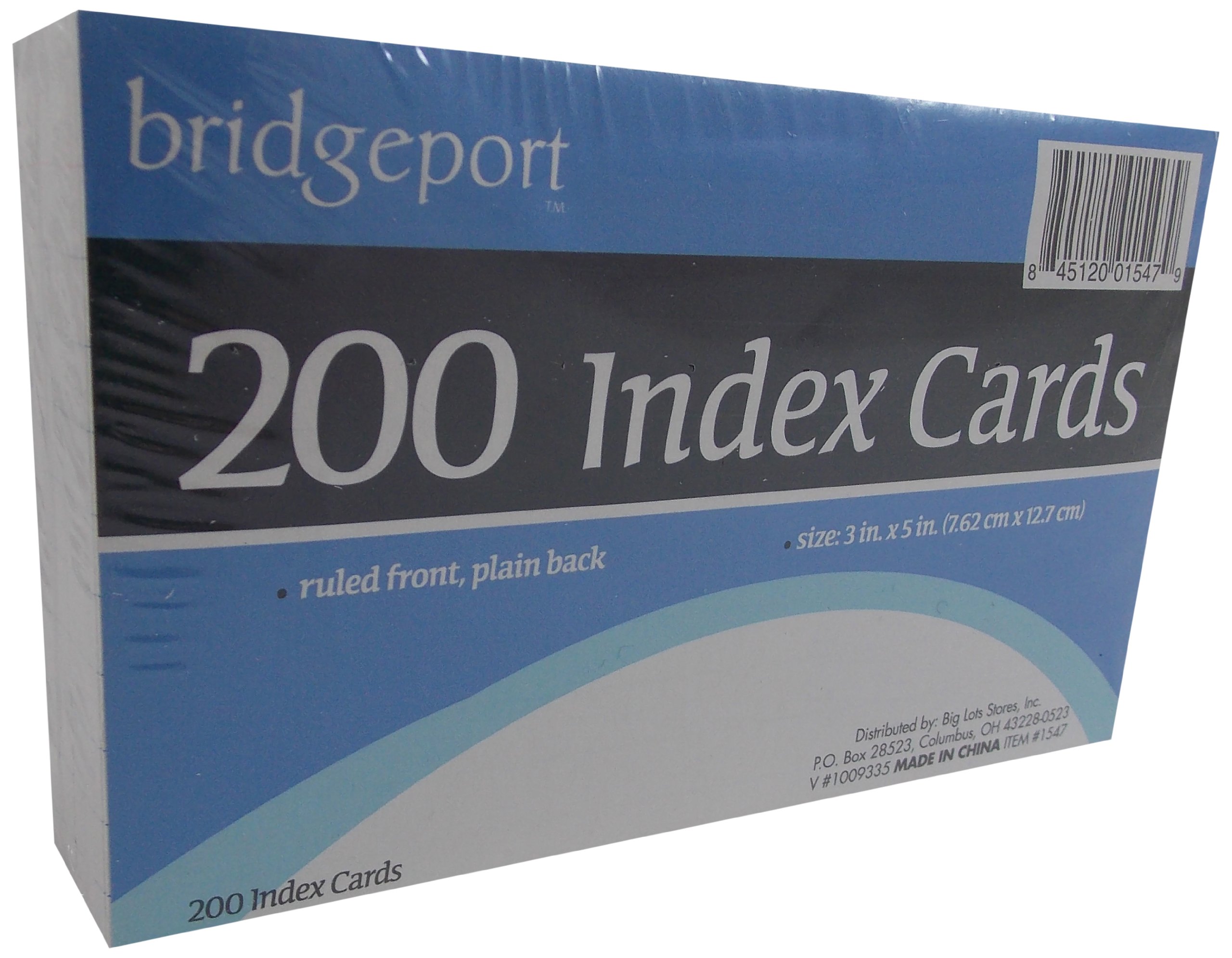 Primary Colors 3 x 5 Inches Ruled Front Index Cards, 200-Count (1547)