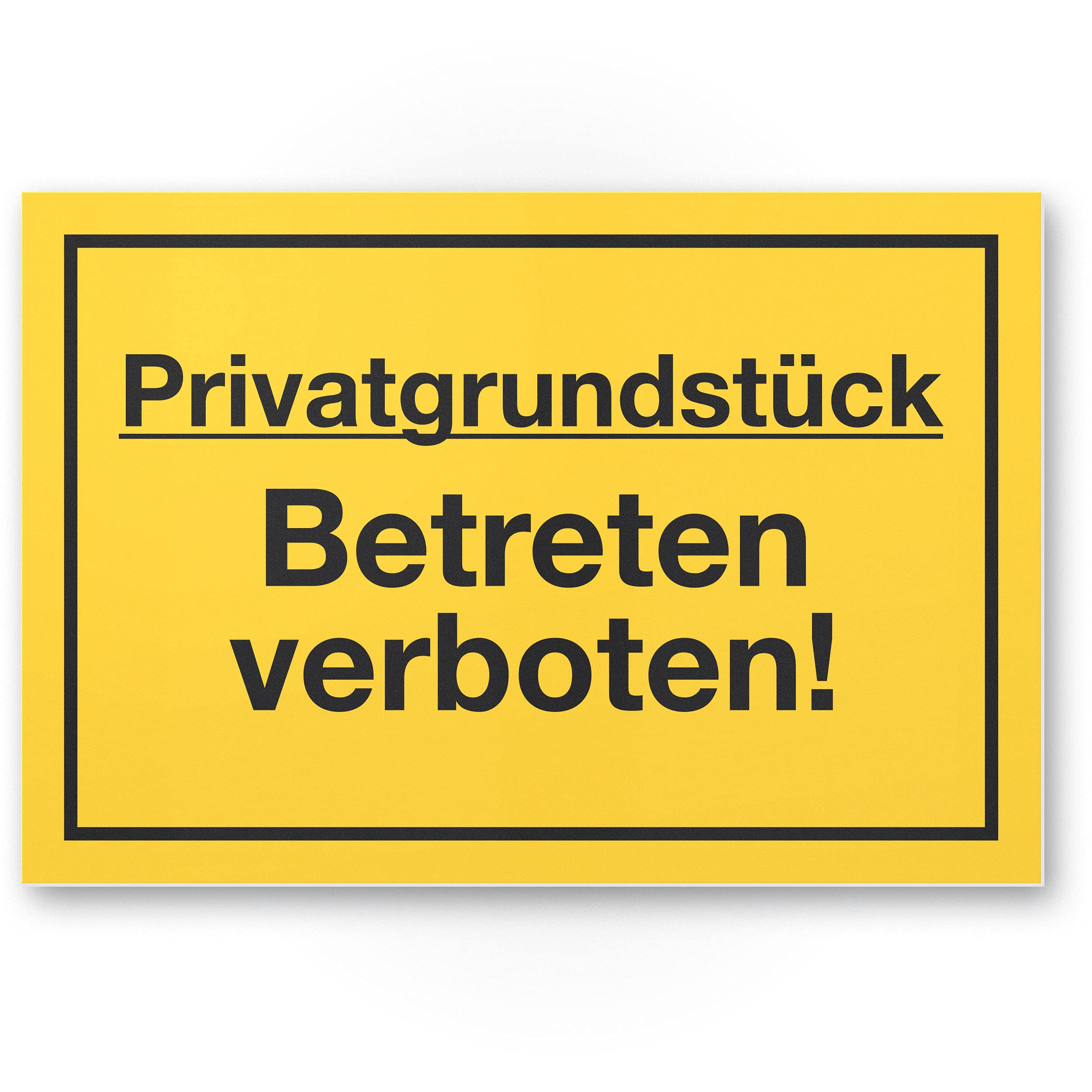 Komma Security Privatgrundstück Betreten verboten Schild 30