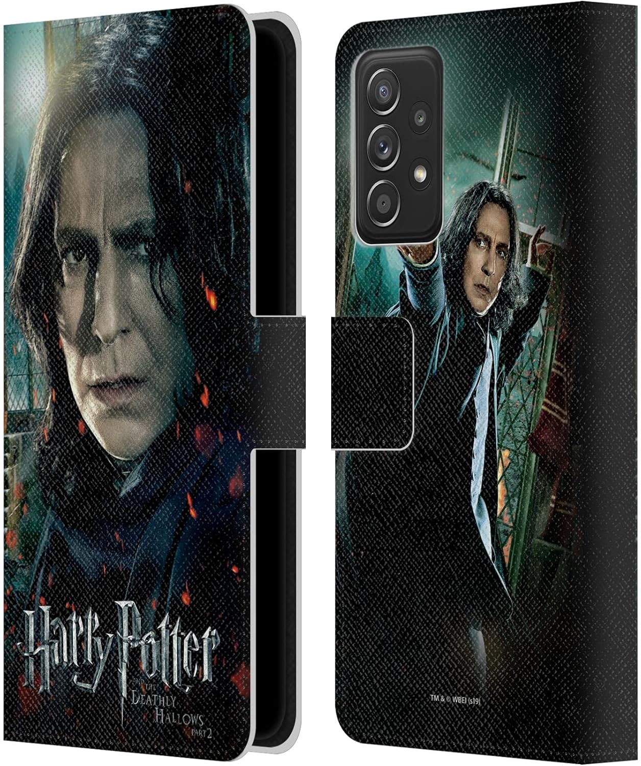 Head Case Designs Officially Licensed Harry Potter Severus Snape Deathly Hallows VIII Leather Wallet Case Compatible with Galaxy A52 / A52s / 5G (2021)